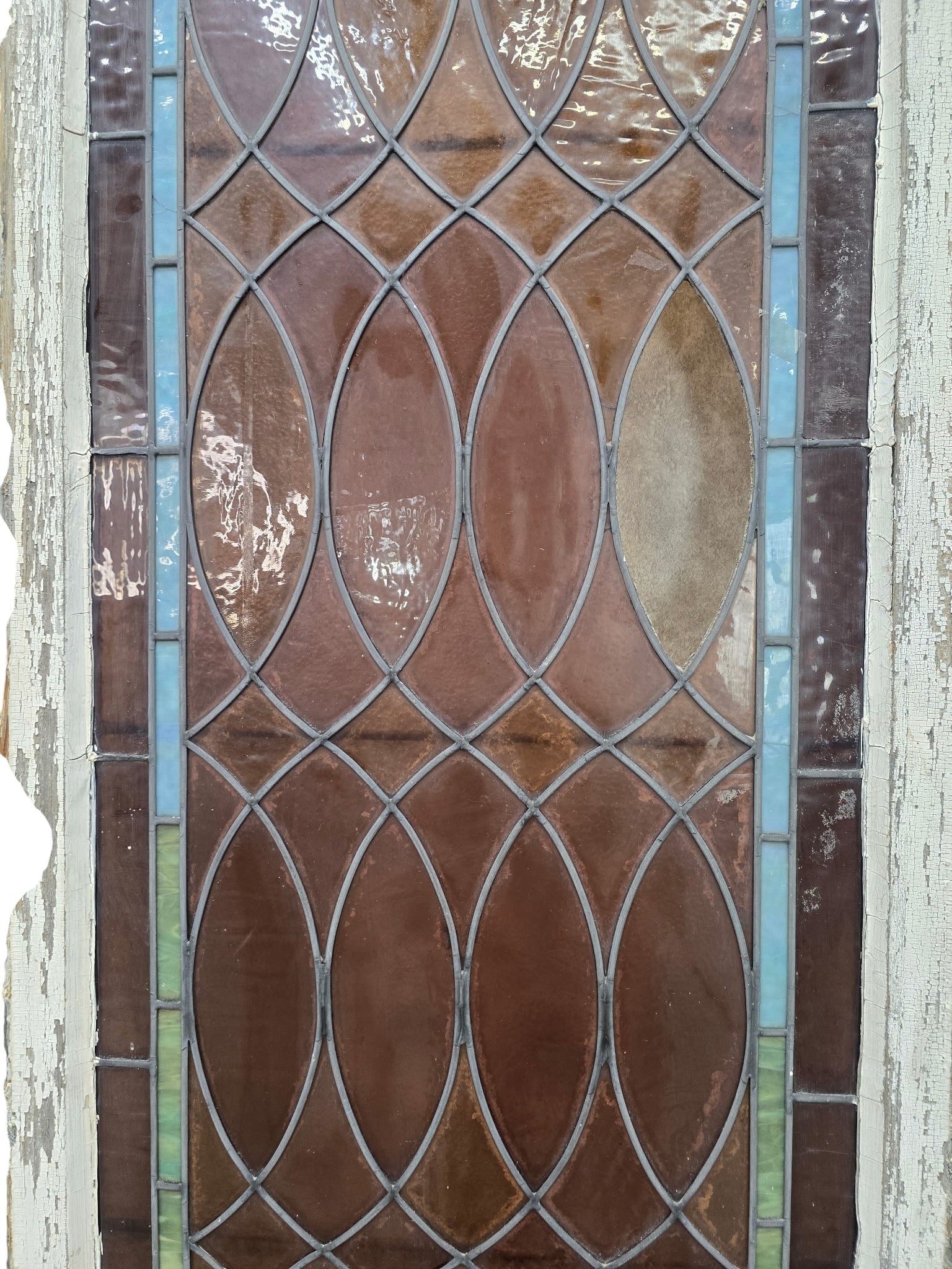 Antique Gothic Arched Stained Glass Church Window