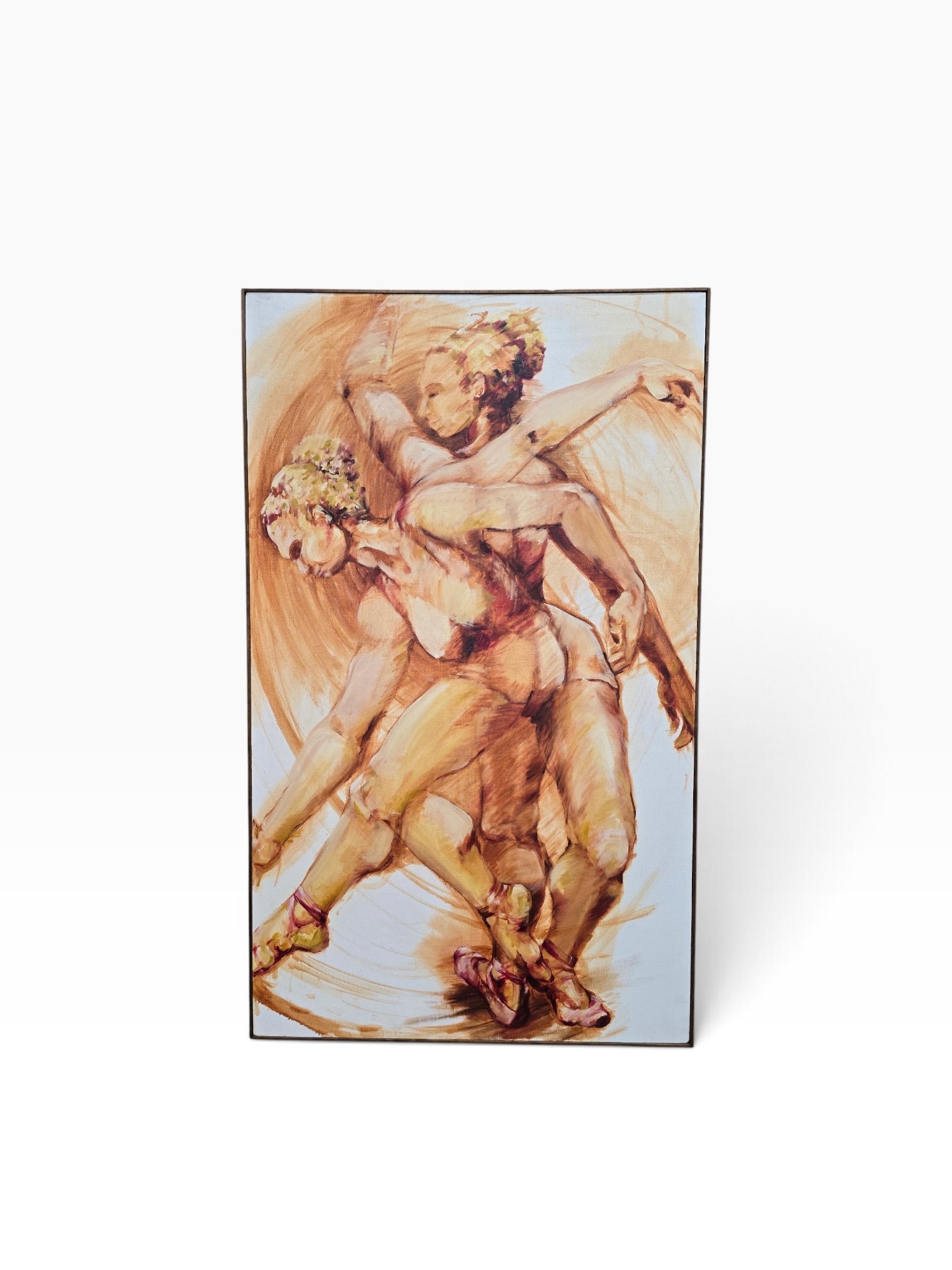 Vintage Oil Painting of Ballet Dancers