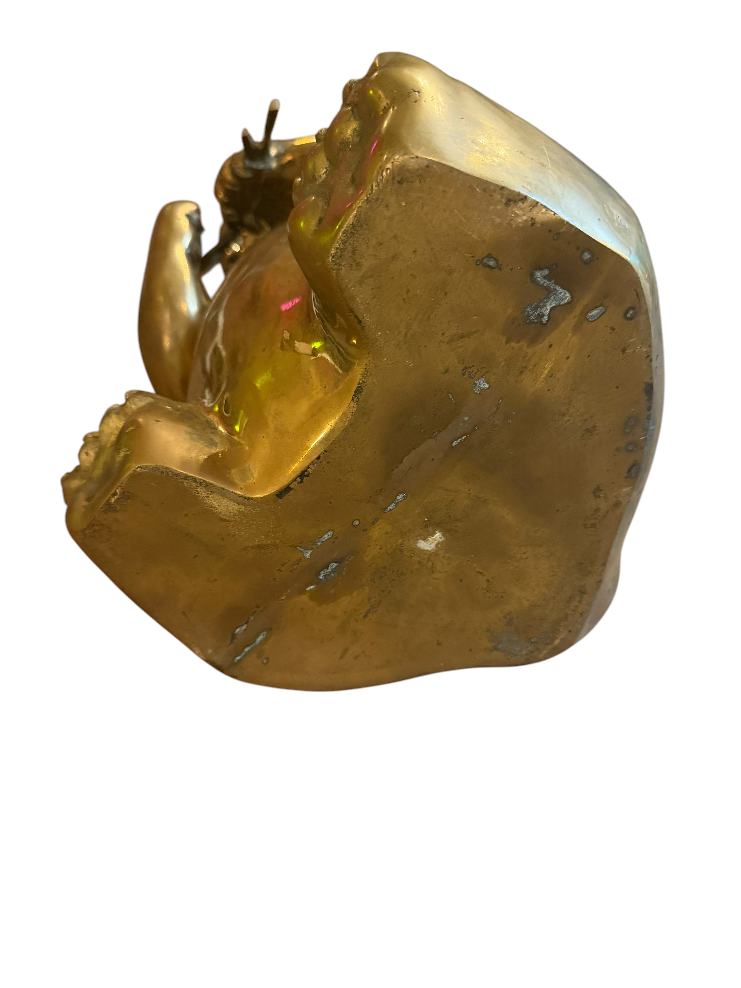 MCM Brass Panda Statue Figurine
