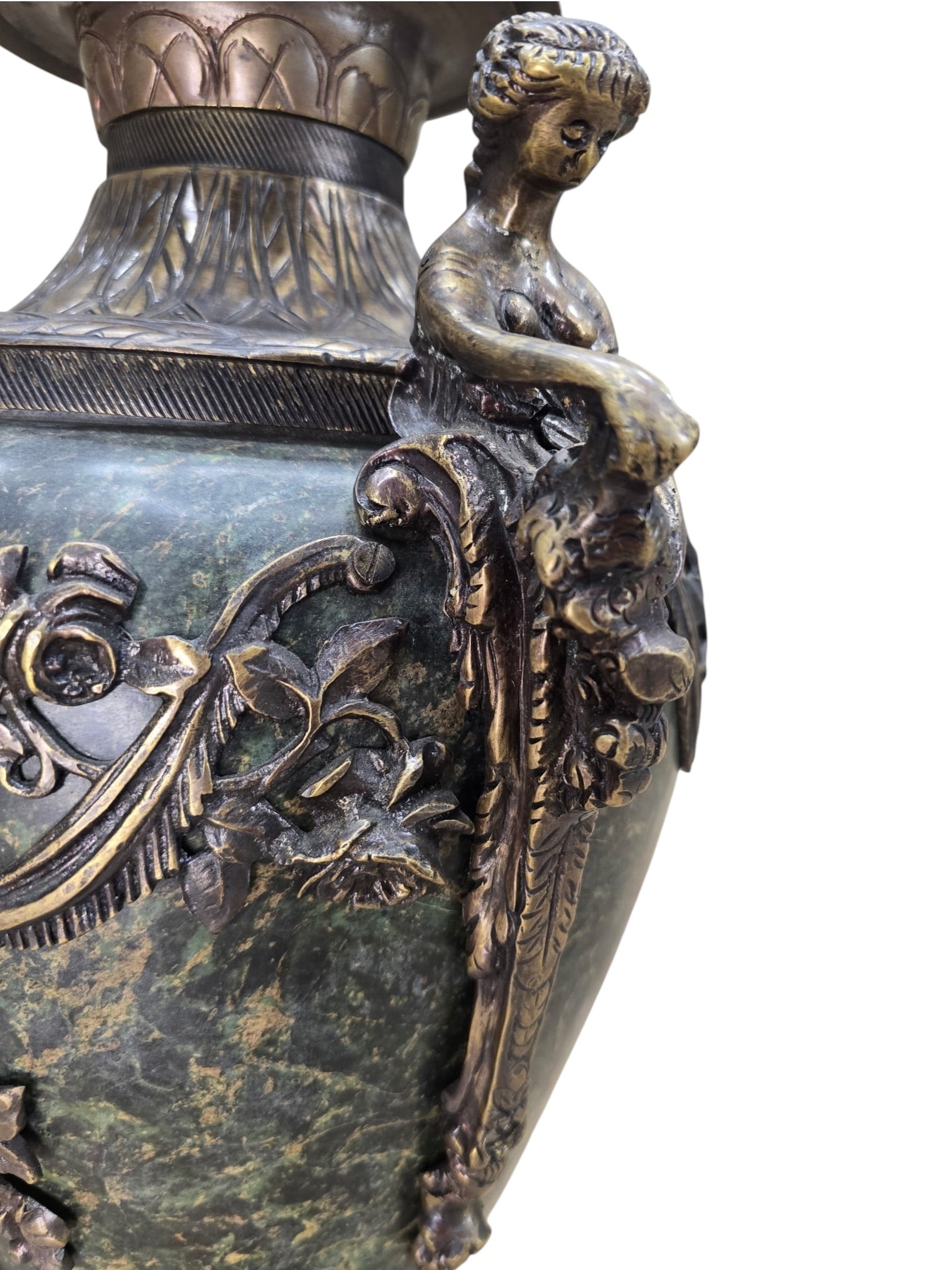 Antique French Louis XV Style Ornate Urns - Pair