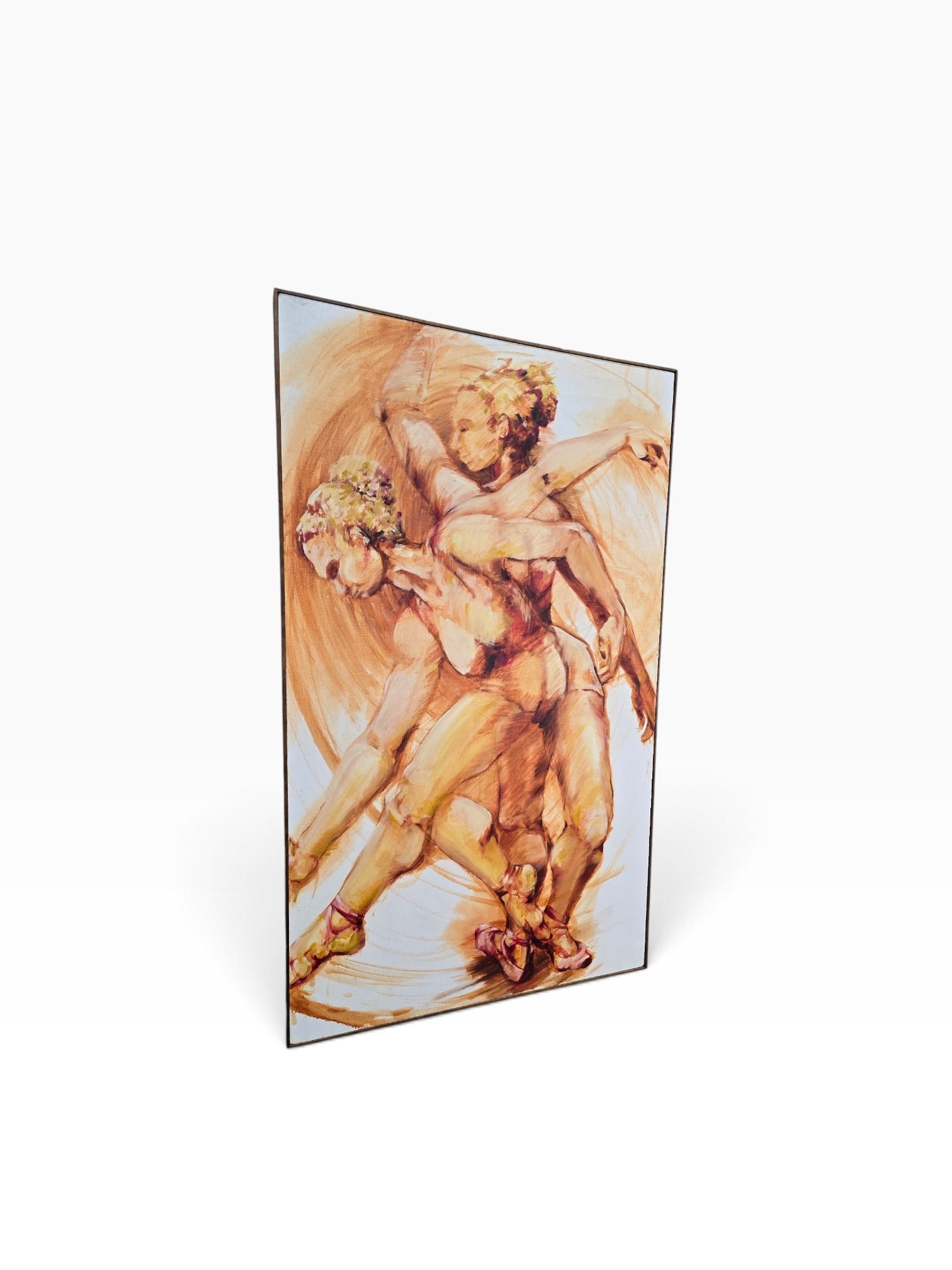 Vintage Oil Painting of Ballet Dancers