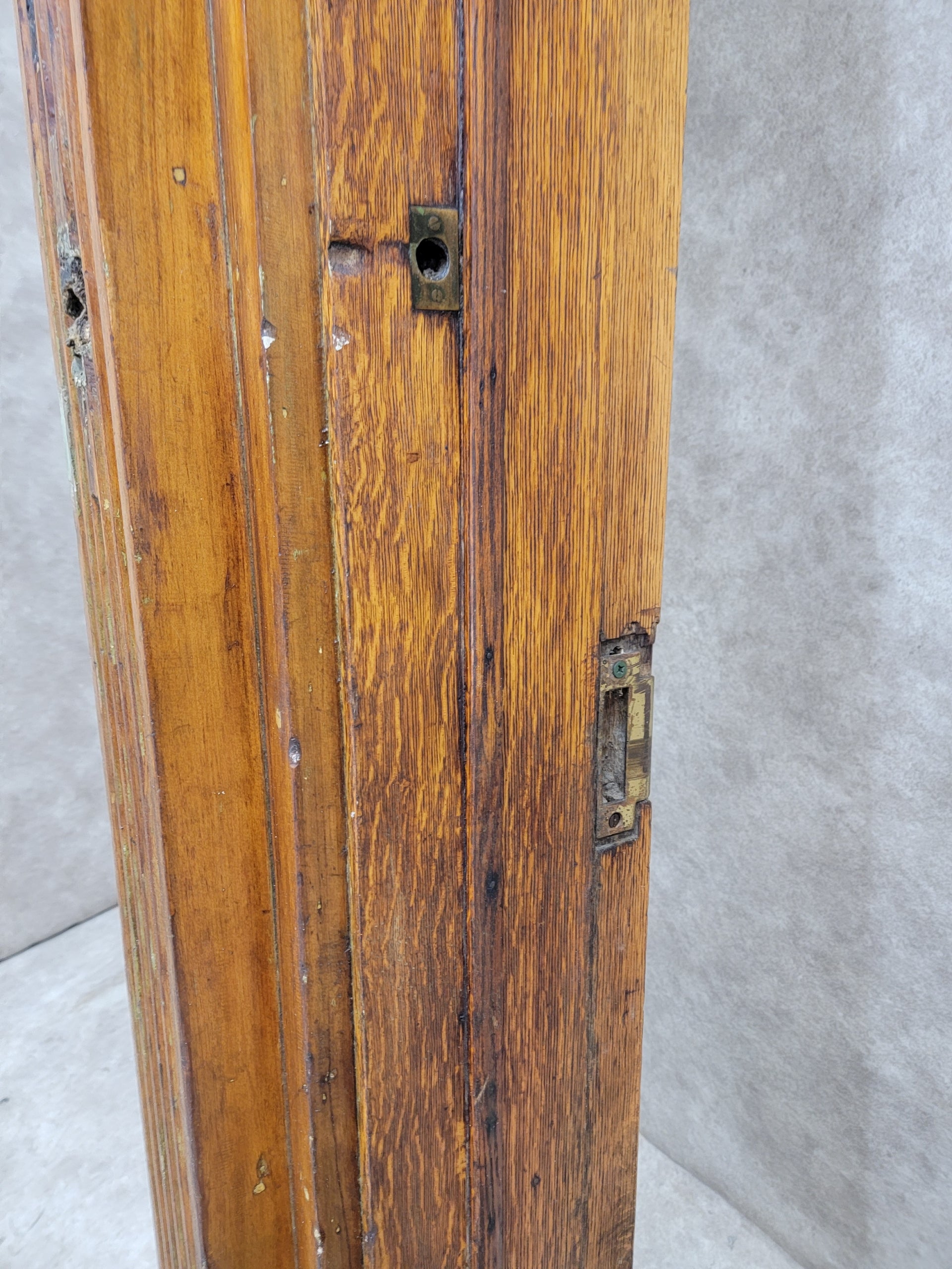 HOLD - Antique Monumental Salvaged Carved Entrance Door