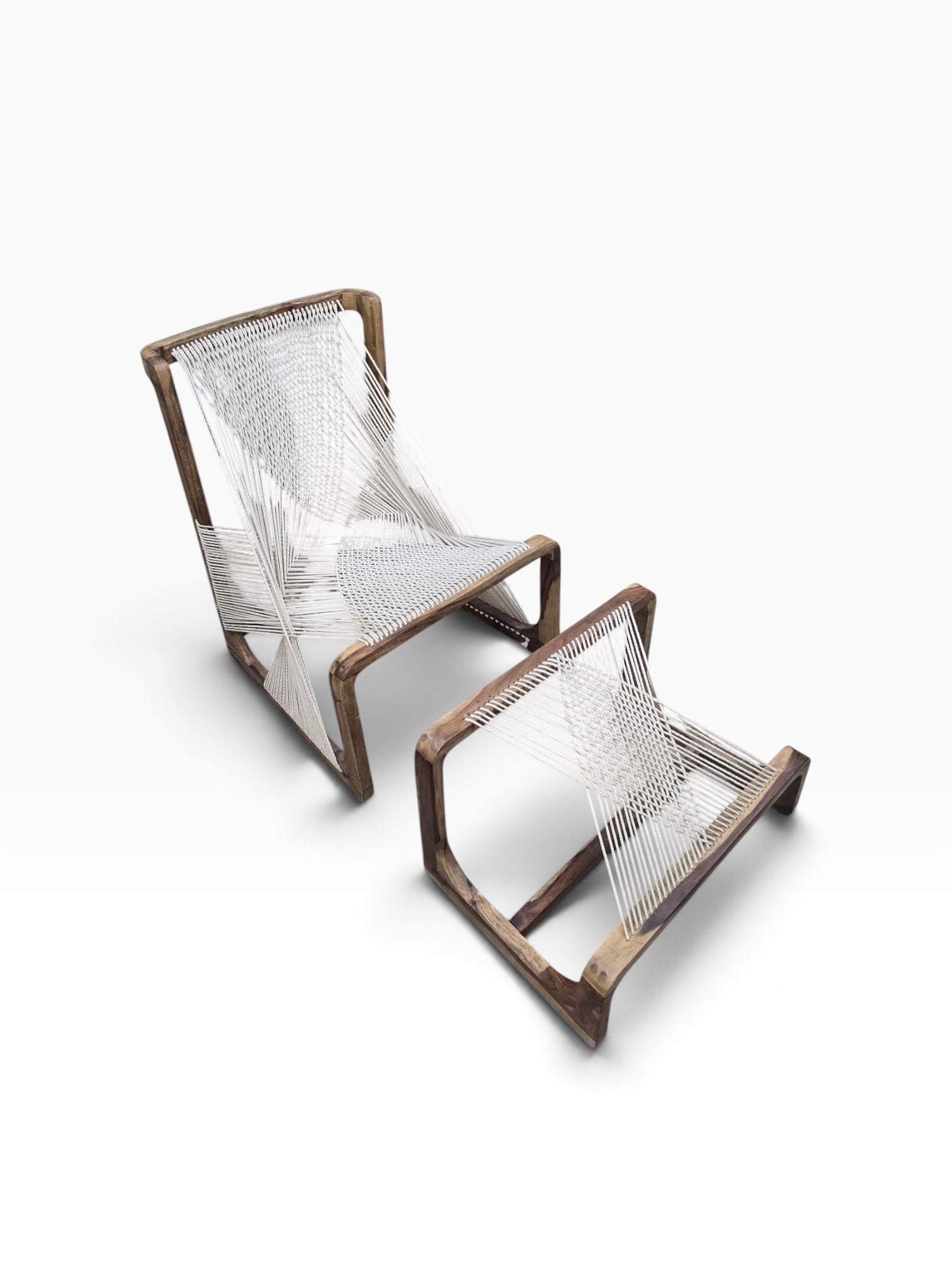Swedish Chair and Ottoman by Asa Karner