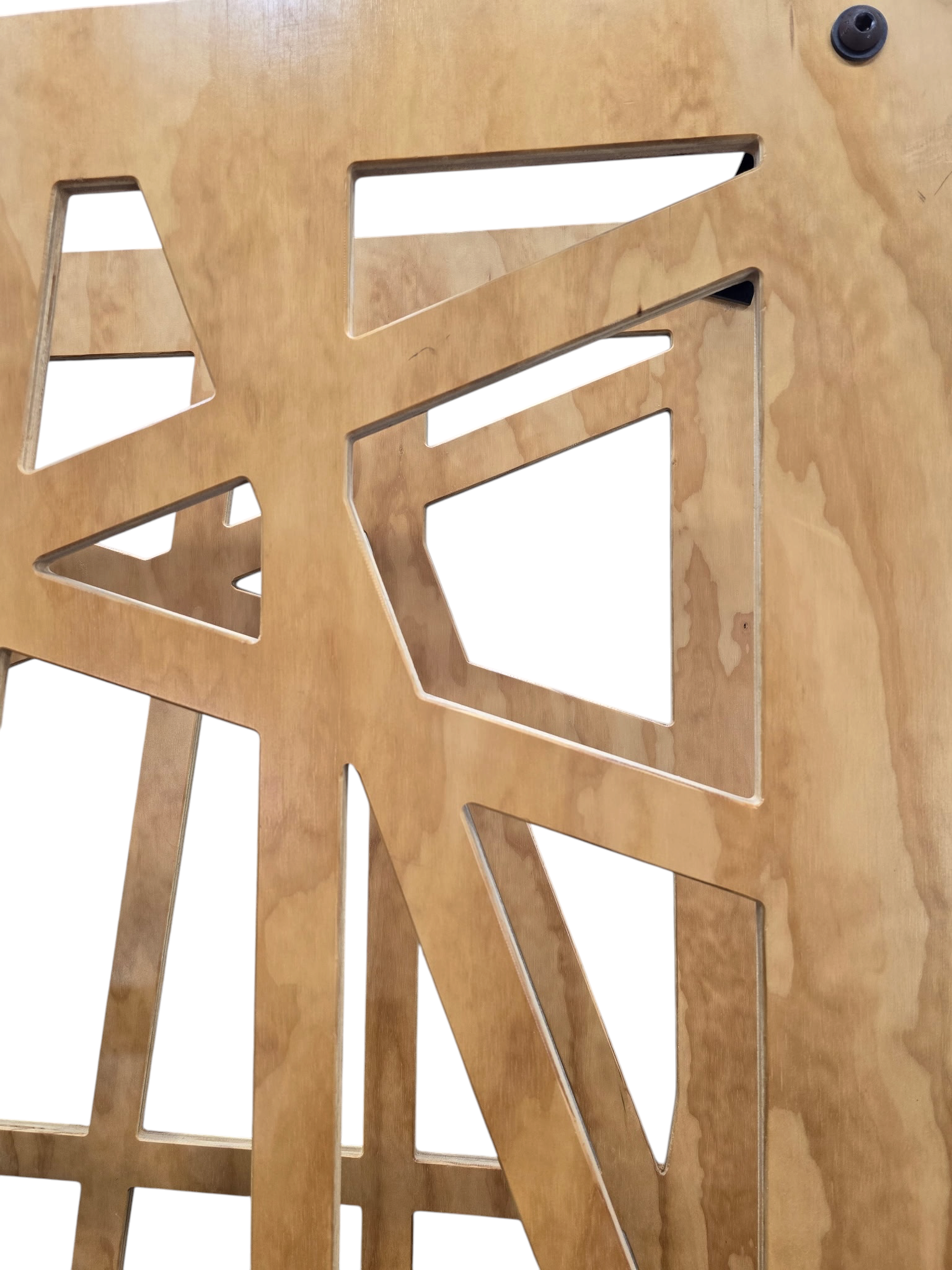 Shiner International Sculptural Geometric Wood Étagère