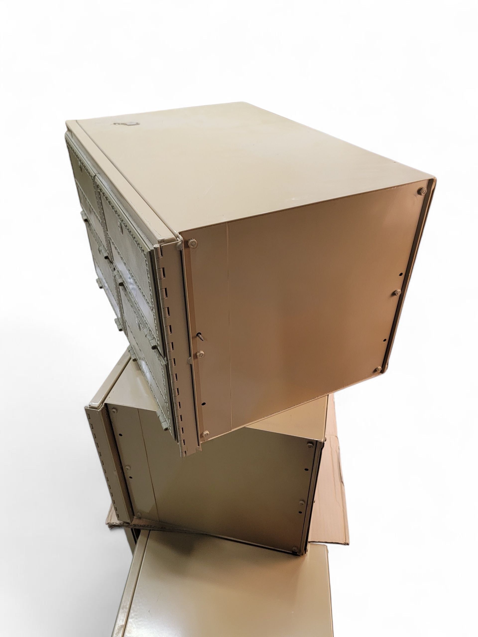 Vintage Metal Mailroom Storage Boxes by Salisbury Industries - Set of 12