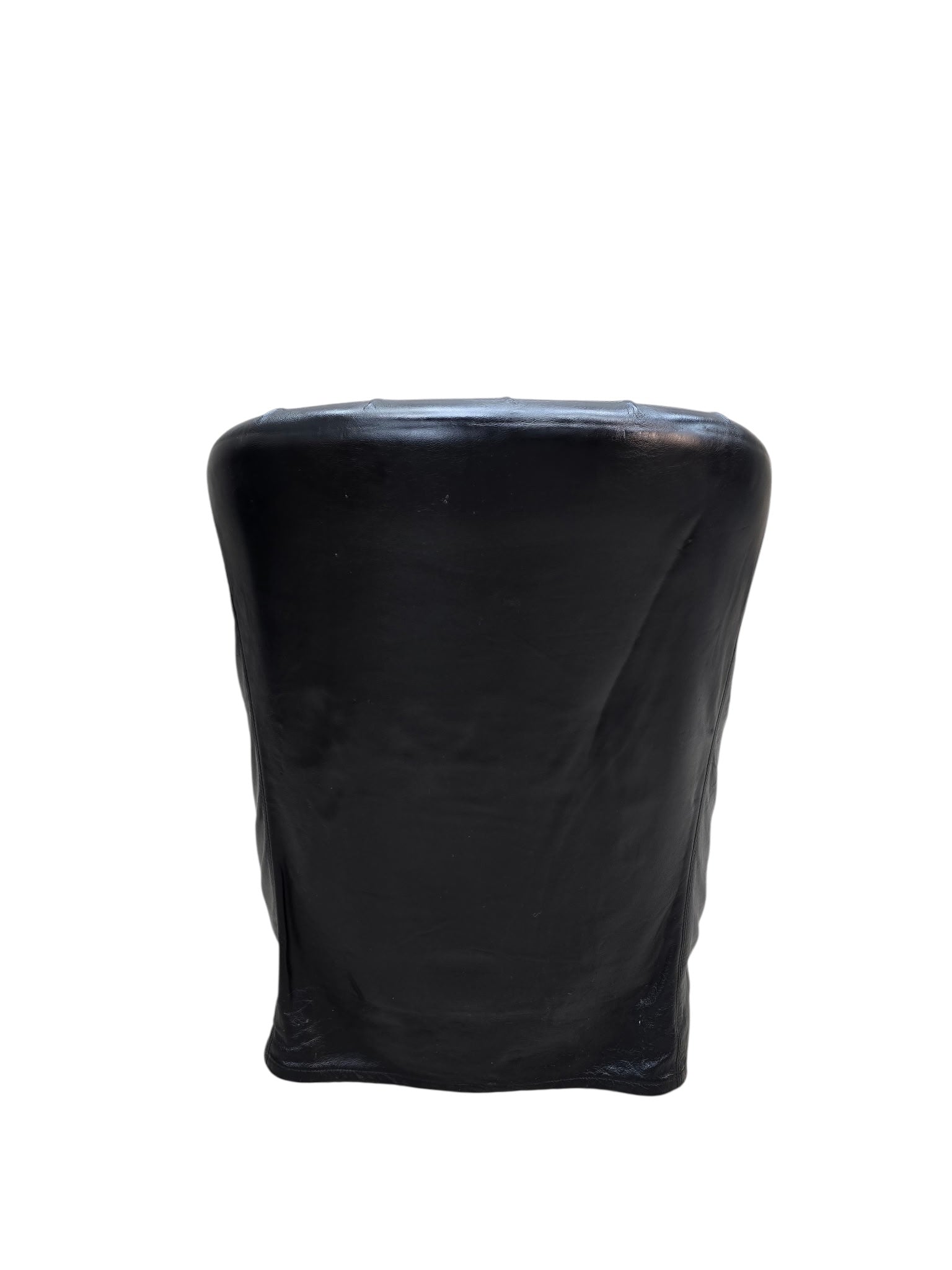 Vintage Barrel Back Club Chairs in Black Leather by Niedermaier - Pair