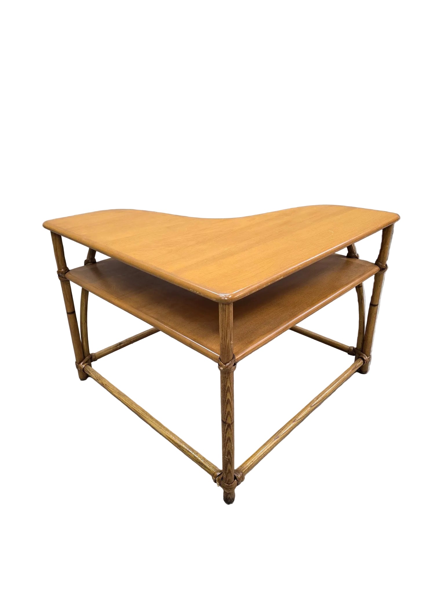 MCM Coastal L Shaped Side Table by Heywood Wakefield  "Ashcraft“