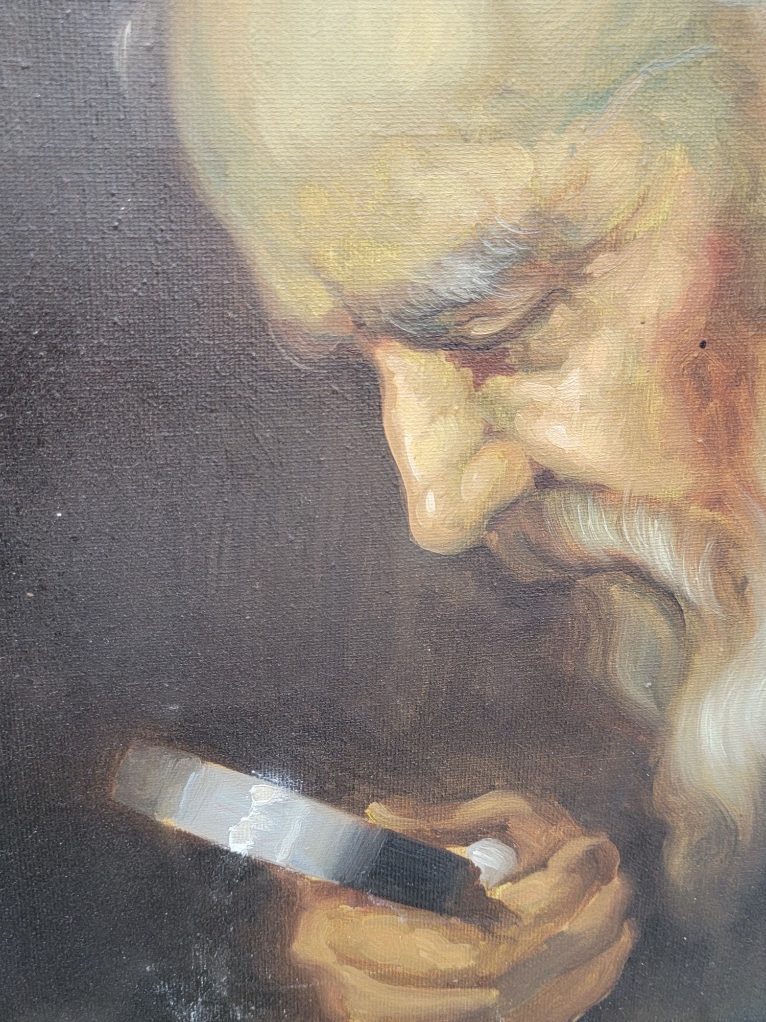 Antique ”The Collector”  Painting Signed by Navarro