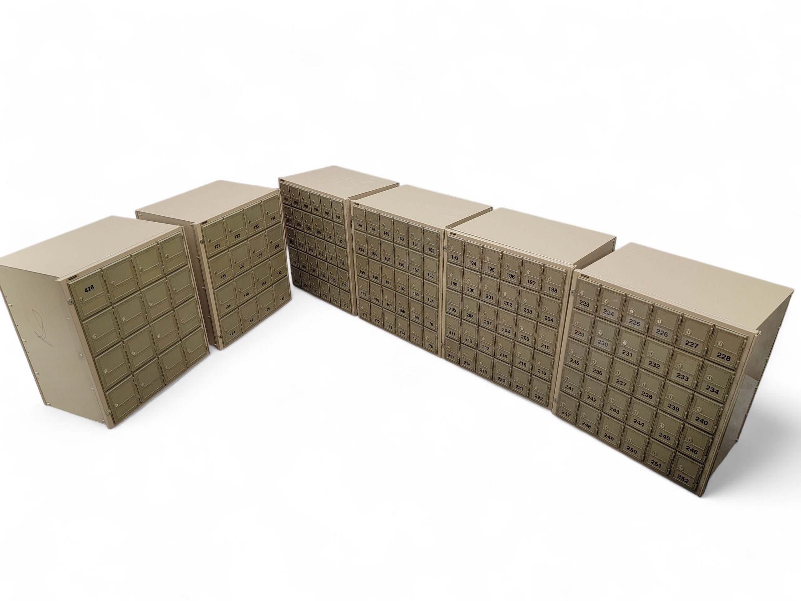 Vintage Metal Mailroom Storage Boxes by Salisbury Industries - Set of 12