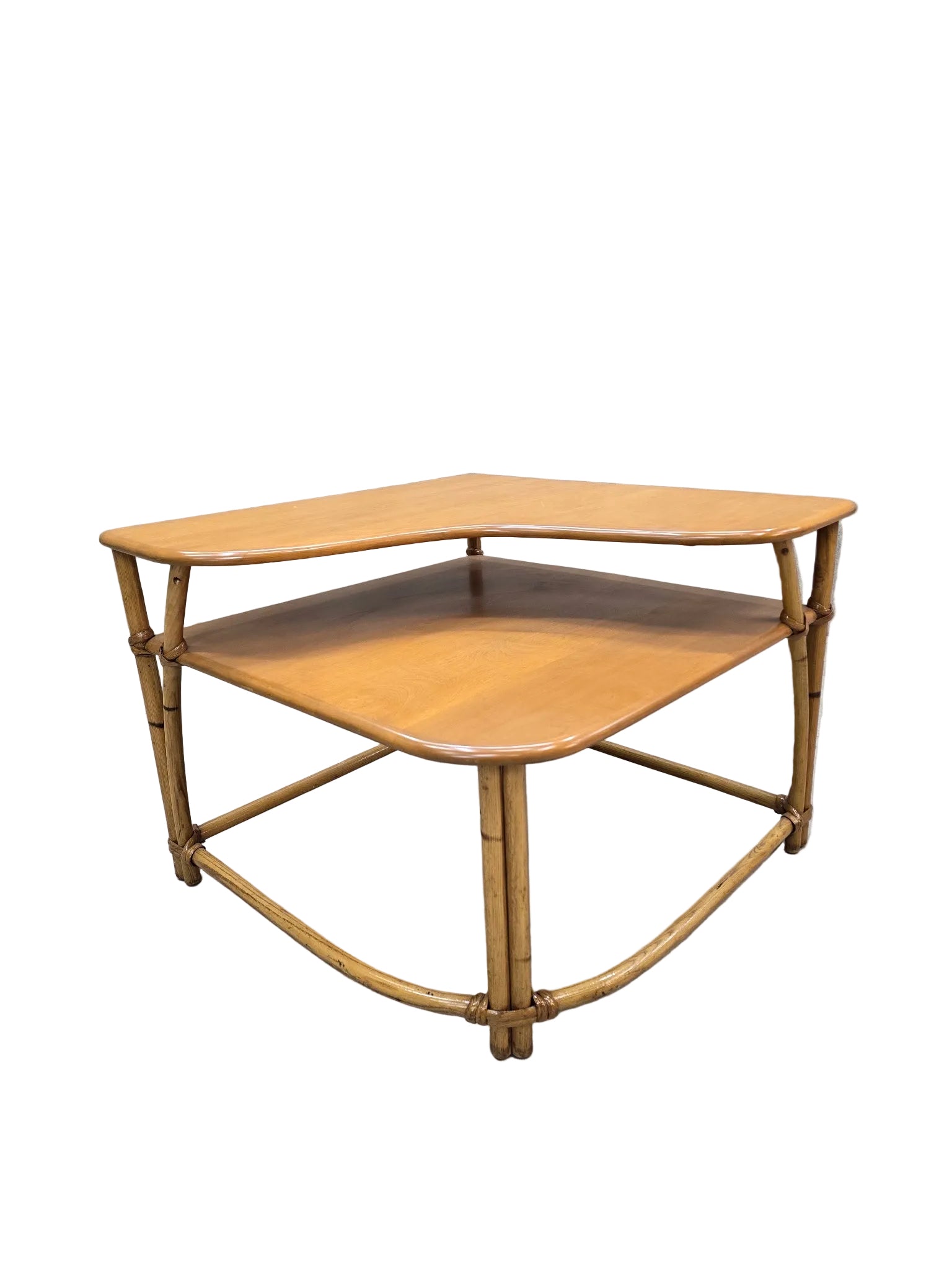 MCM Coastal L Shaped Side Table by Heywood Wakefield  "Ashcraft“