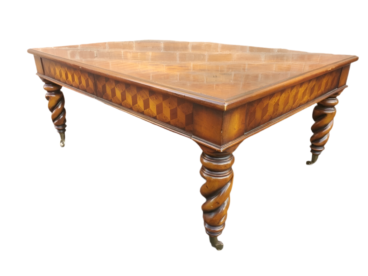 Vintage Victorian English Parquetry Coffee Table