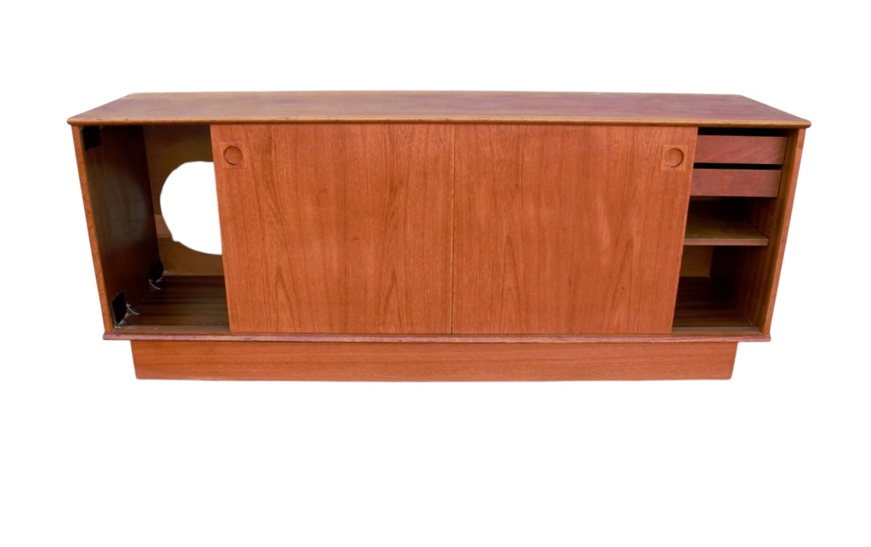 MCM Danish Sliding Door Sideboard Credenza by Dyrlund