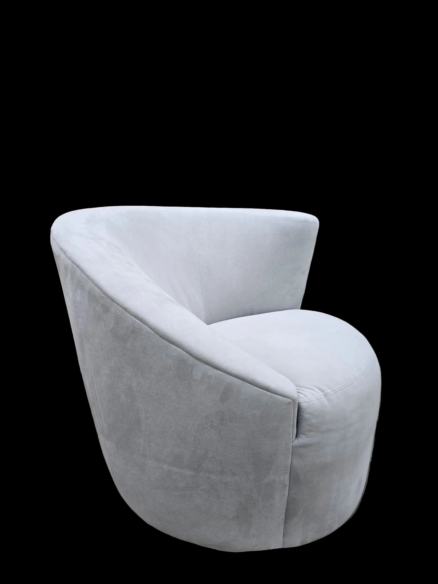 MCM Vladimir Kagan Nautilus Asymmetrical Swivel Lounge Chairs - Pair