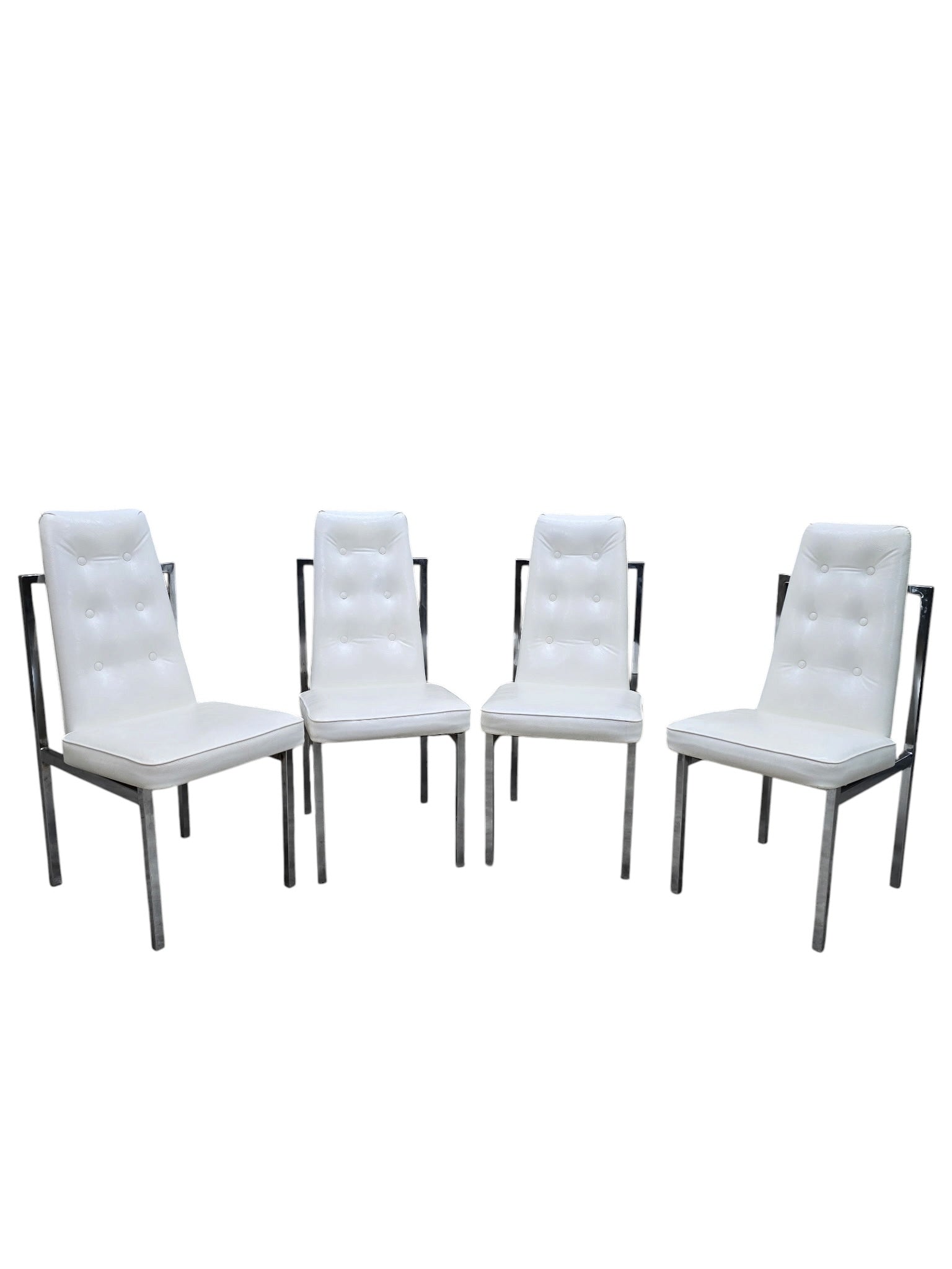 MCM Cal-Style Furniture Mfg. Chrome High Back Dining Chairs – Set of 6