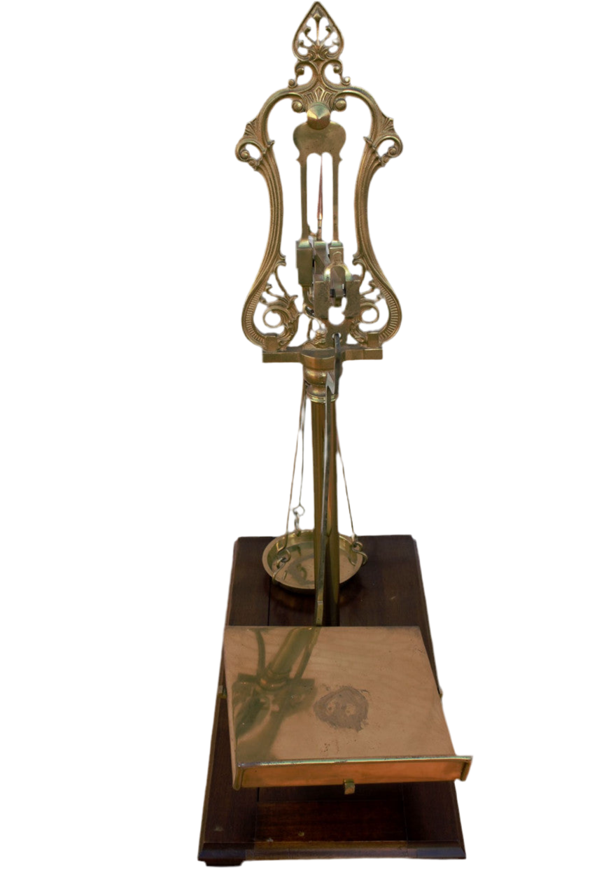 Antique English Victorian Brass W&T Avery of Birmingham Weighing Scale