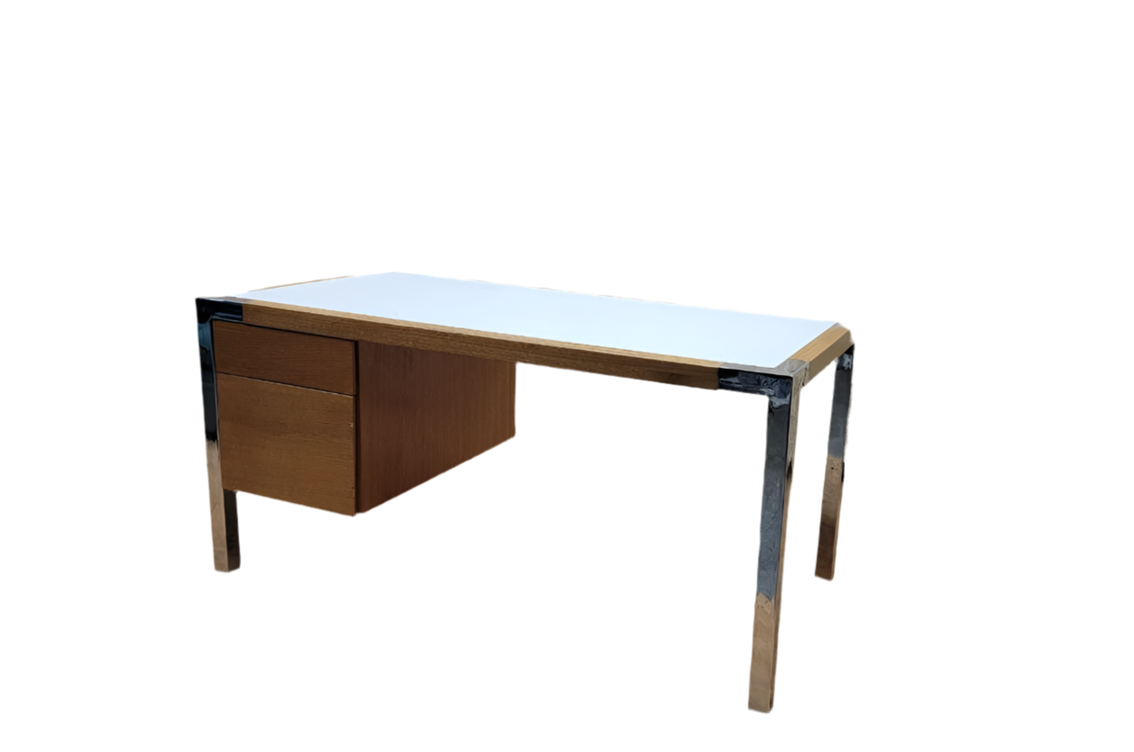 Mid Century Modern Oak Executive Desk by Thonet