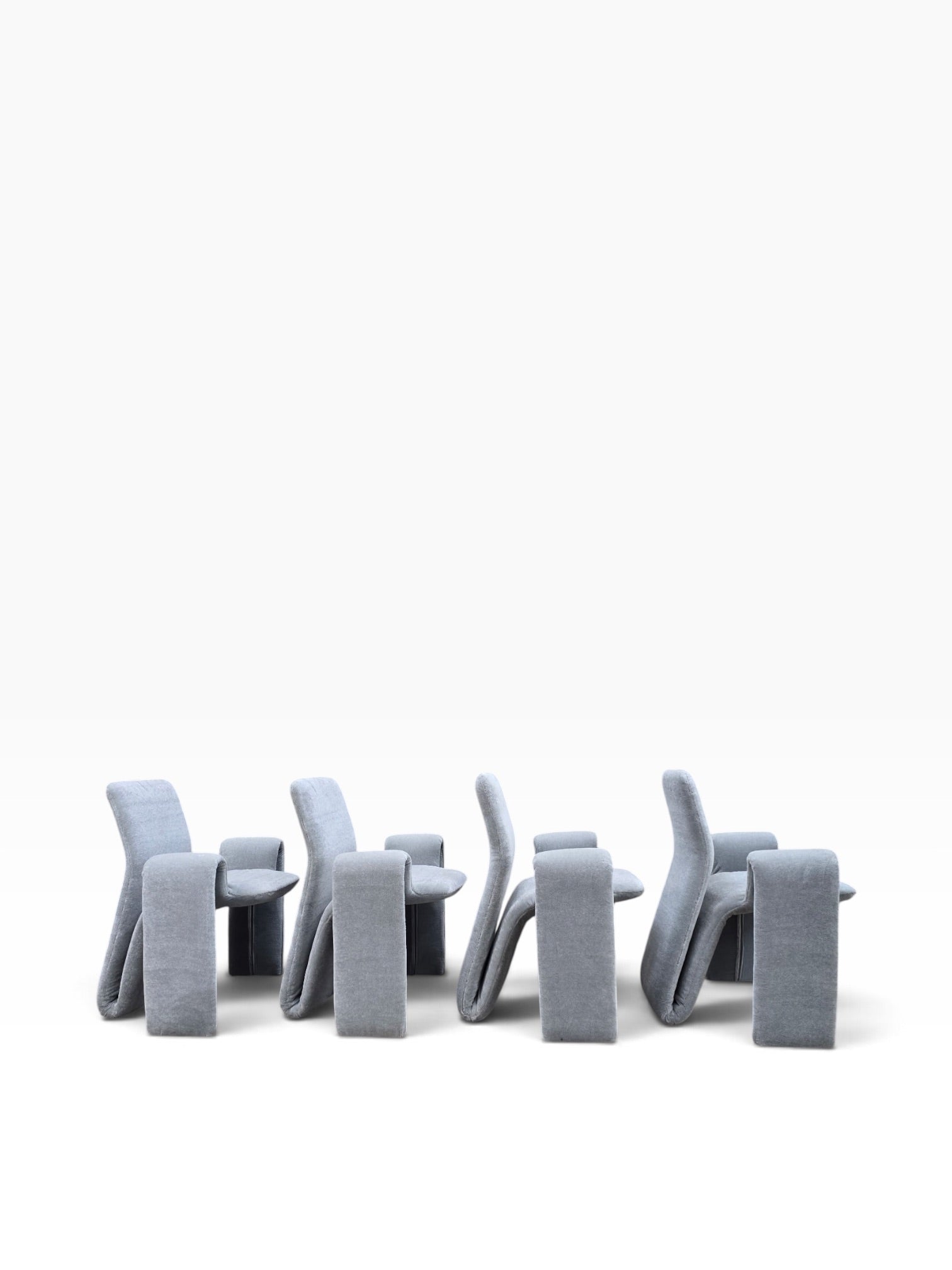 Postmodern Dining Chairs Newly Reupholstered by Steve Leonard - 4