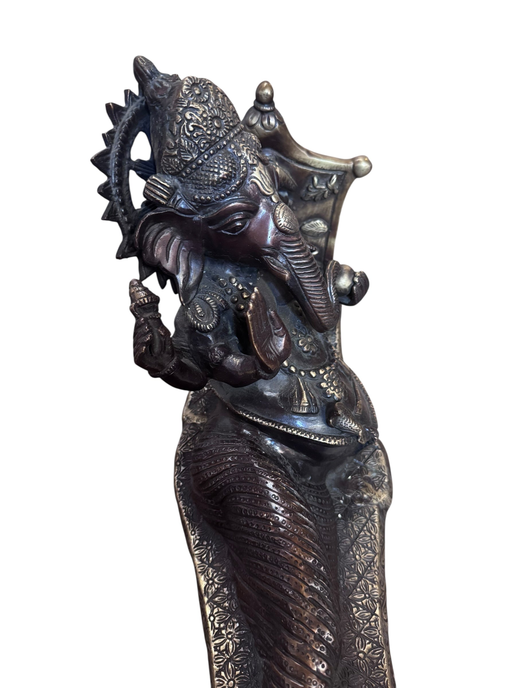 Vintage Hindu God Ganesha Statue Reclining