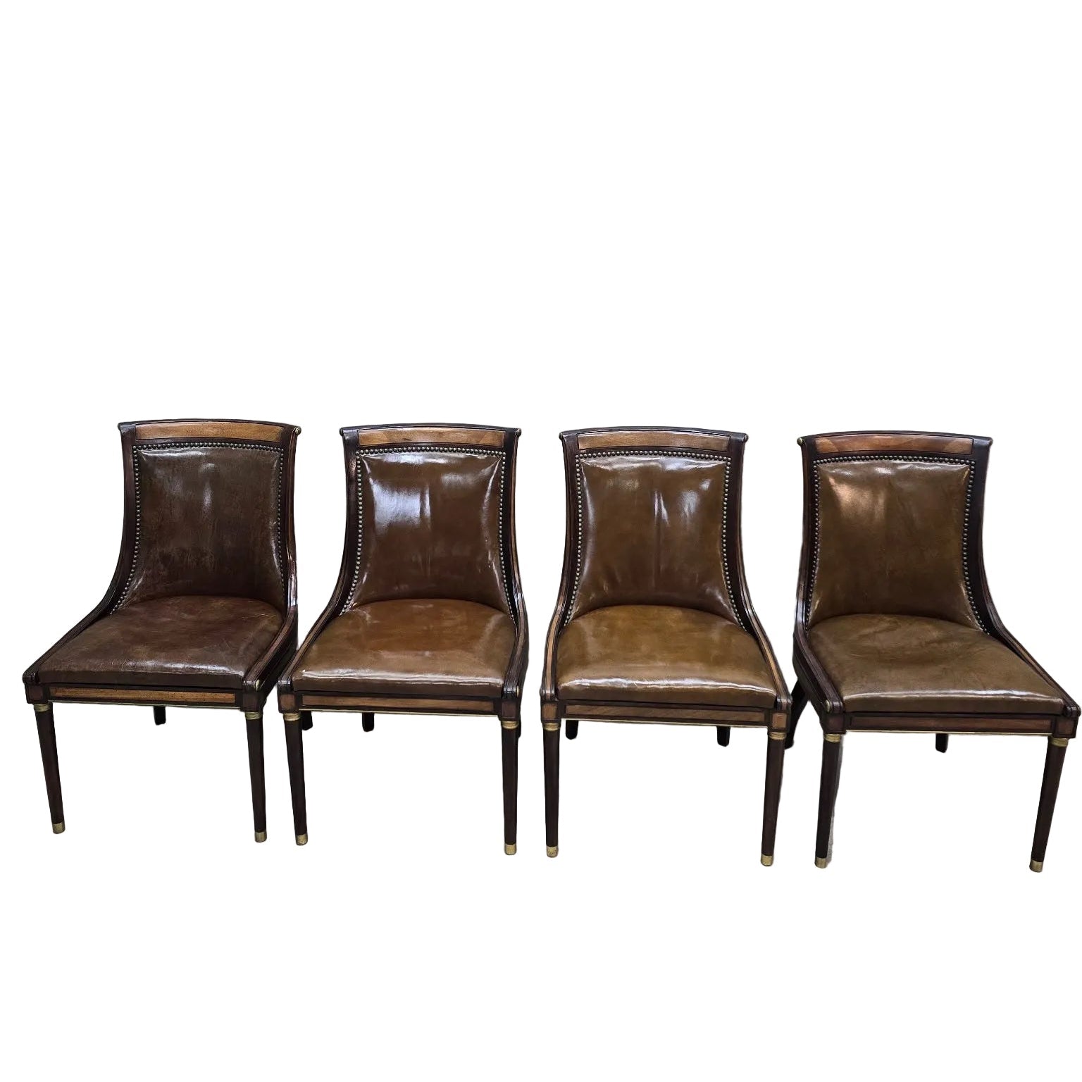 Vintage Neoclassical Style Slipper Dining Chairs by Oxford LTD – 6