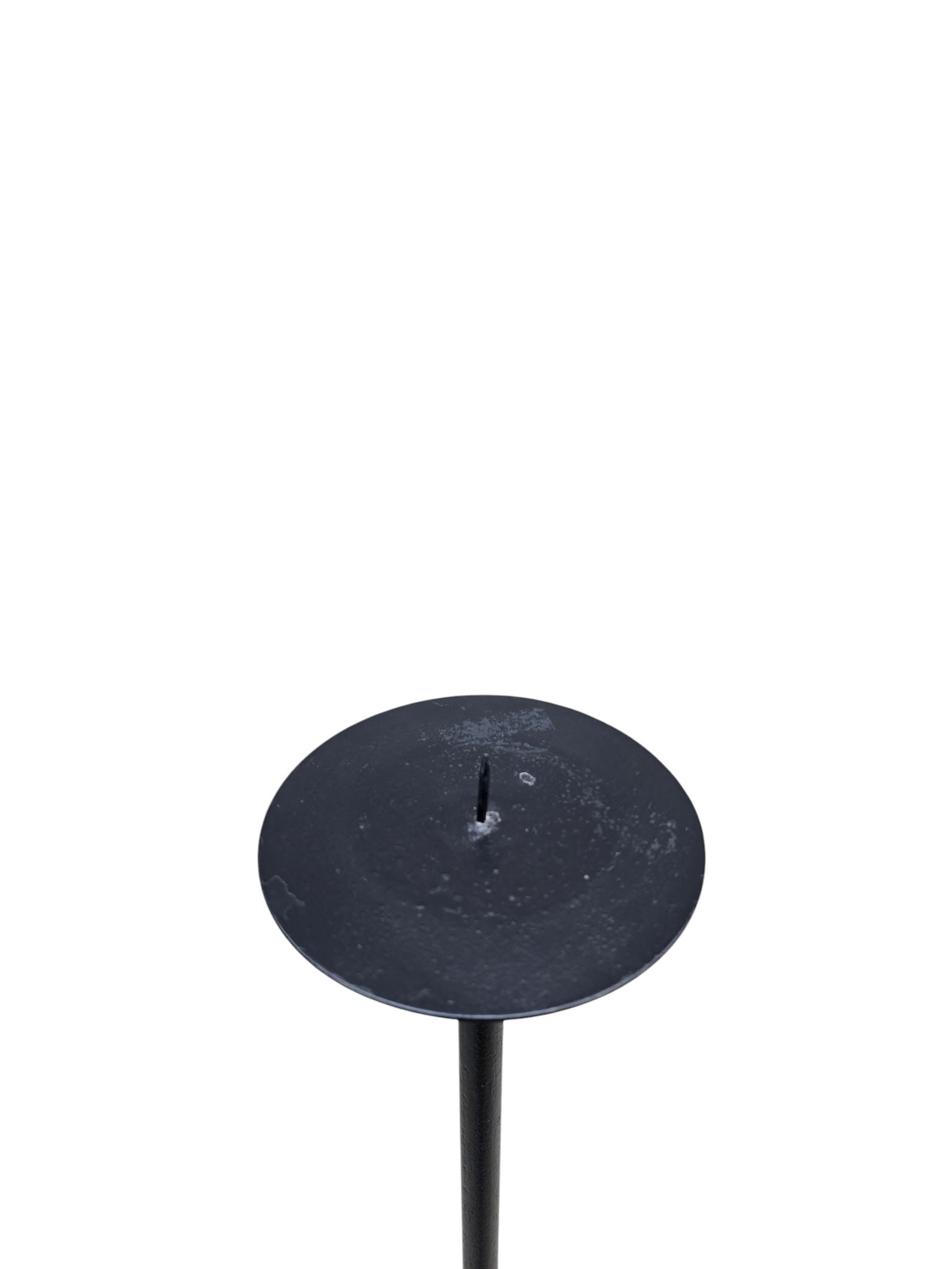 Vintage Black Iron Nail-Top Candle Stands – Set of 3