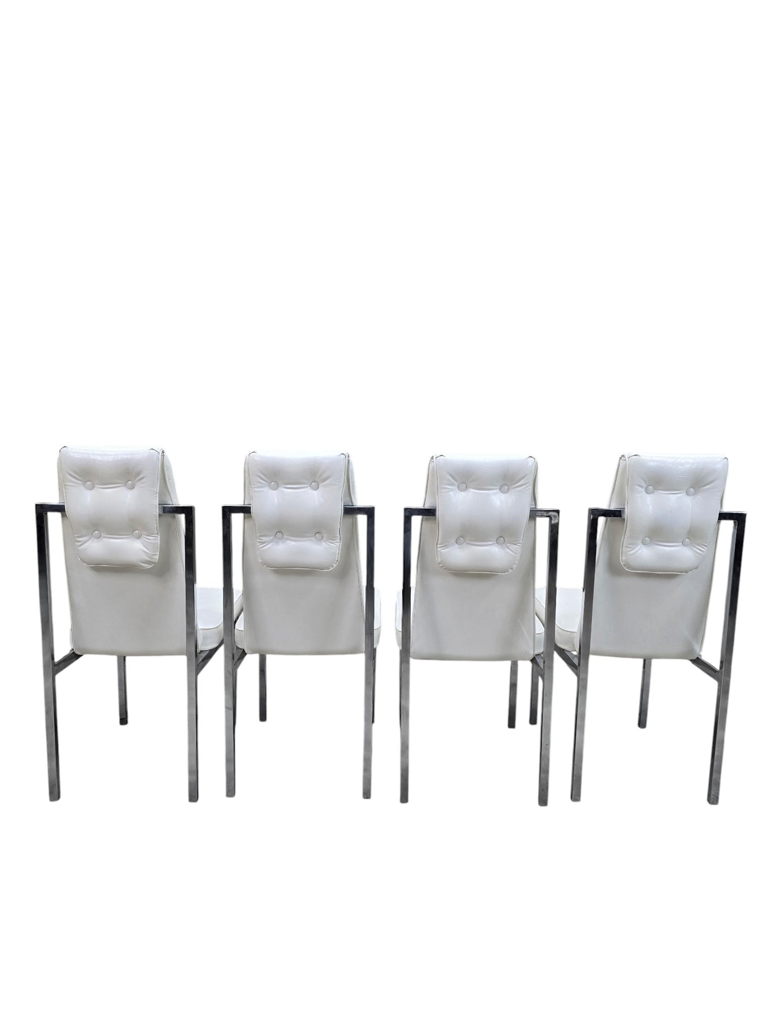 MCM Cal-Style Furniture Mfg. Chrome High Back Dining Chairs – Set of 6