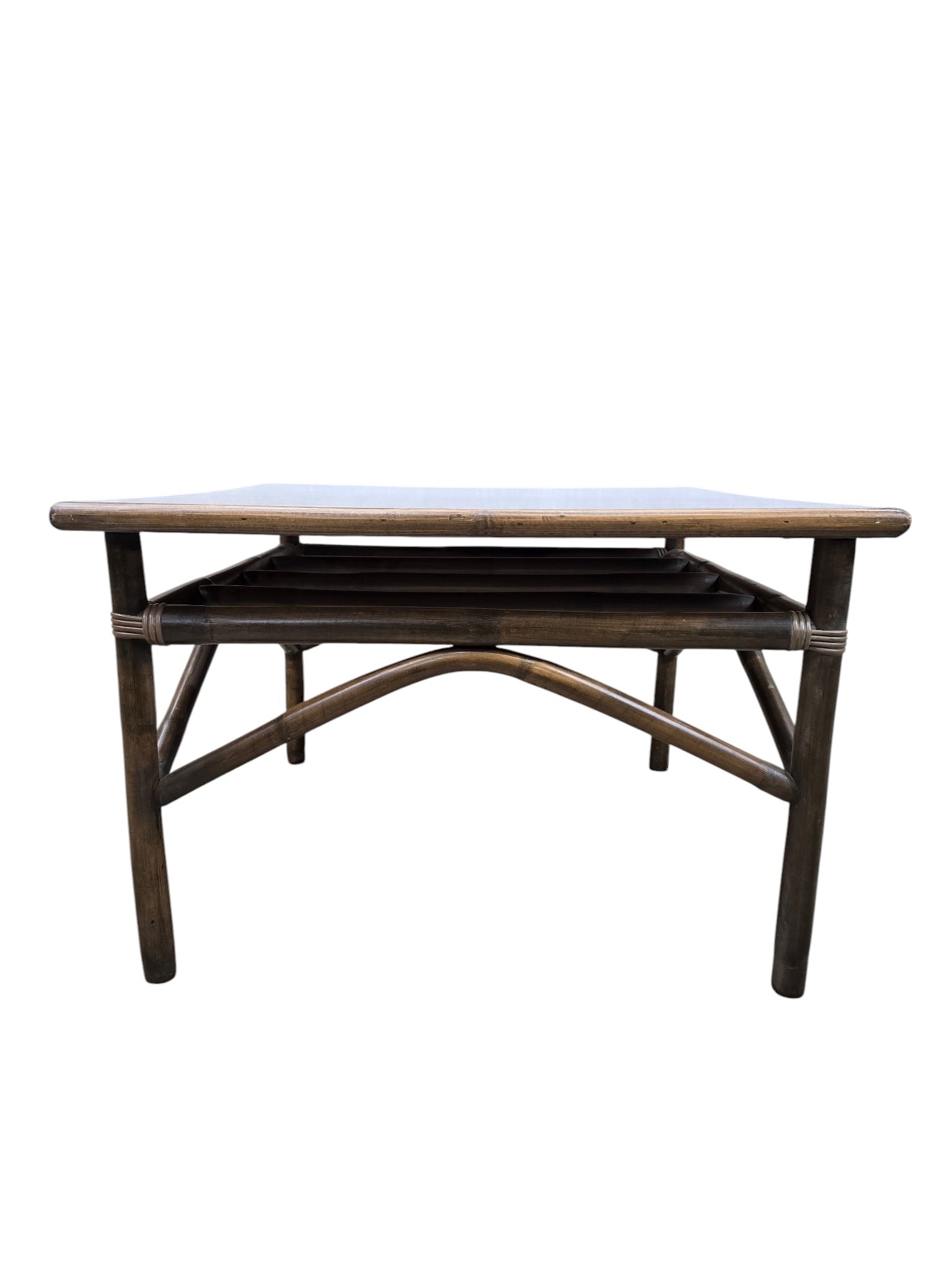 Modern Coastal Bamboo Side Table by Vogue Rattan