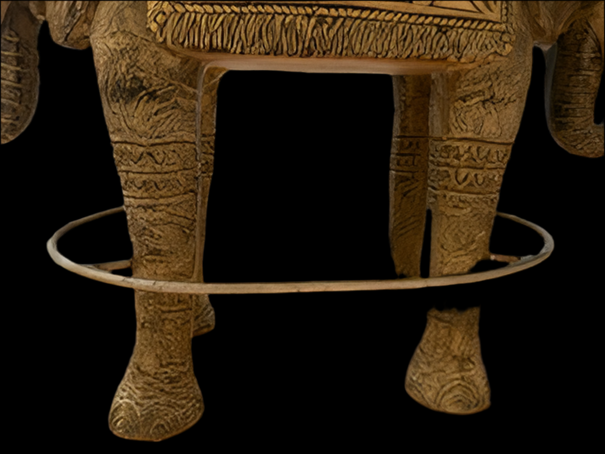 Vintage Asian Modern Hancock & Moore Style Elephant Bar Table