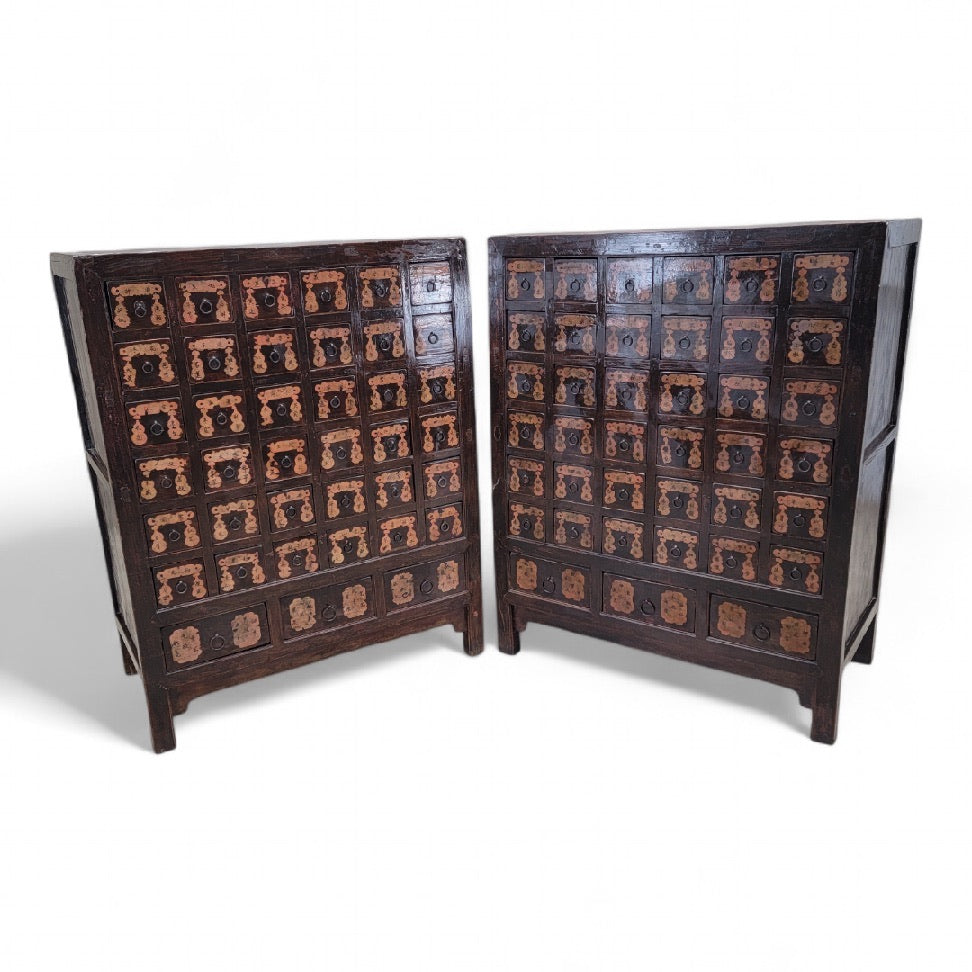 Chinese Shanxi Black Lacquer 39-Drawer Apothecary Cabinet – Qing Dynasty