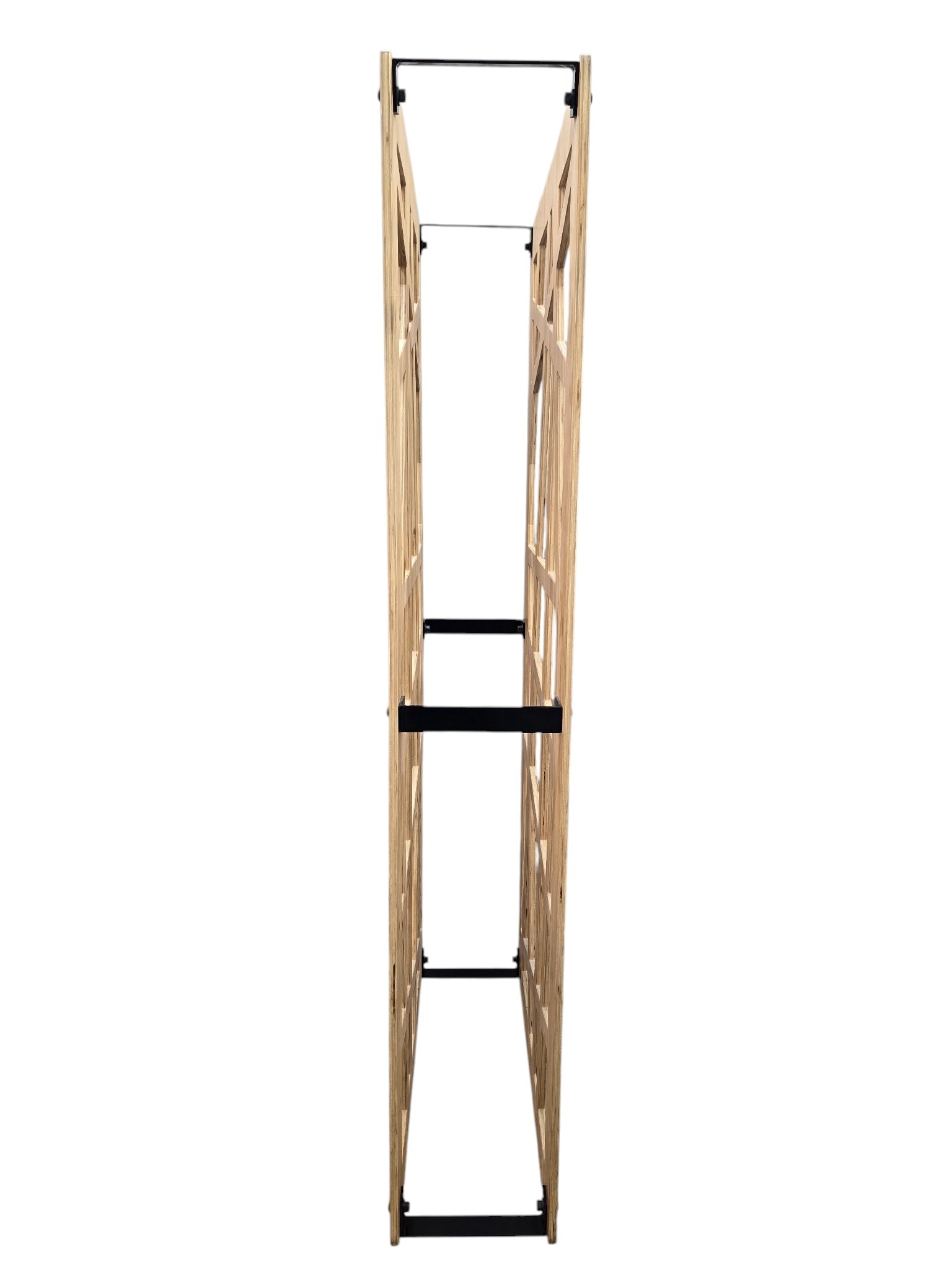 Shiner International Sculptural Geometric Wood Étagère