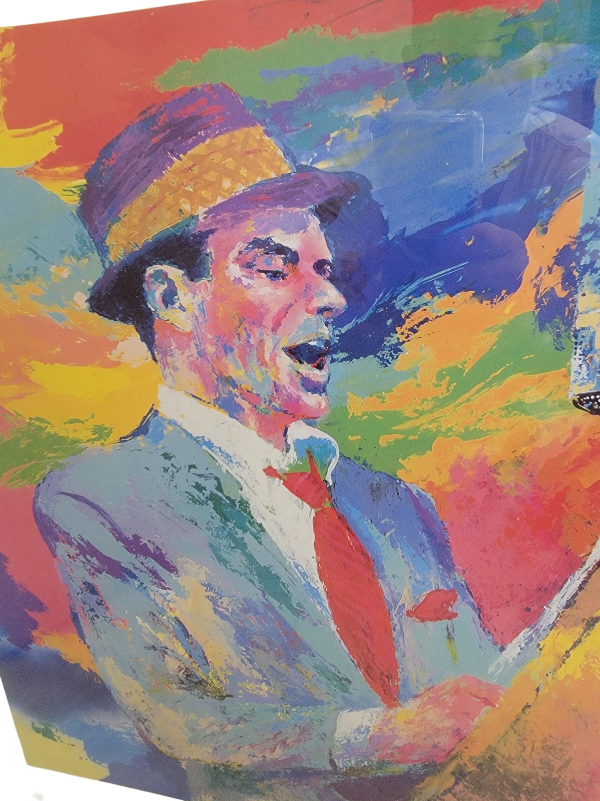 Leroy Neiman Frank Sinatra Custom Framed & Hand Signed Lithograph