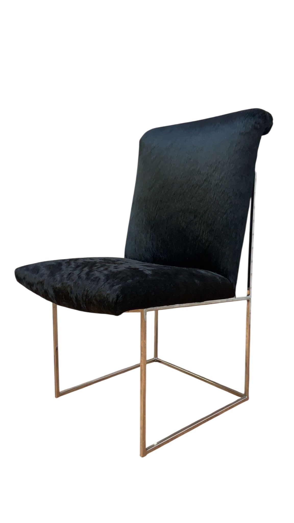 MCM Milo Baughman Chrome High Back Dining Chairs Newly Reupholstered - 6