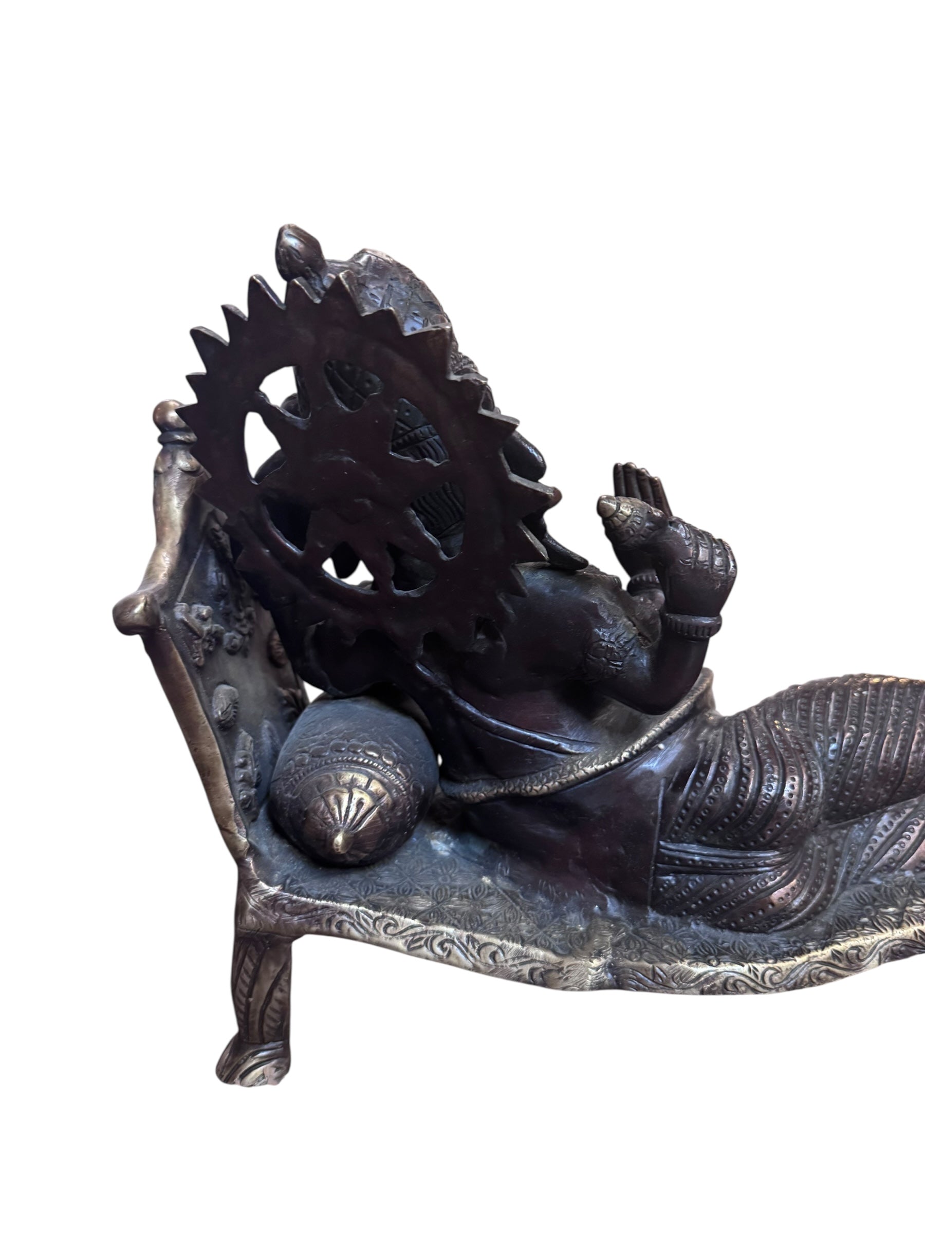Vintage Hindu God Ganesha Statue Reclining