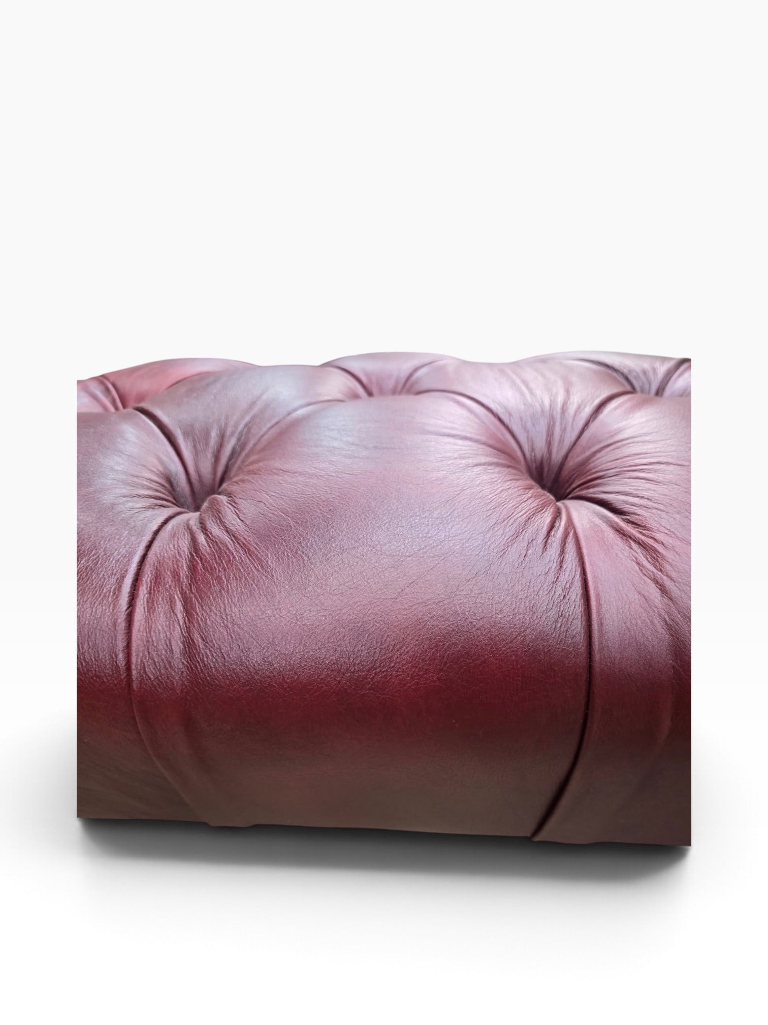 Chippendale Style Carved Mahogany Ball & Claw Six Leg Tufted Hall/Dining Bench Newly Reupholstered in Cabernet Leather - Pair