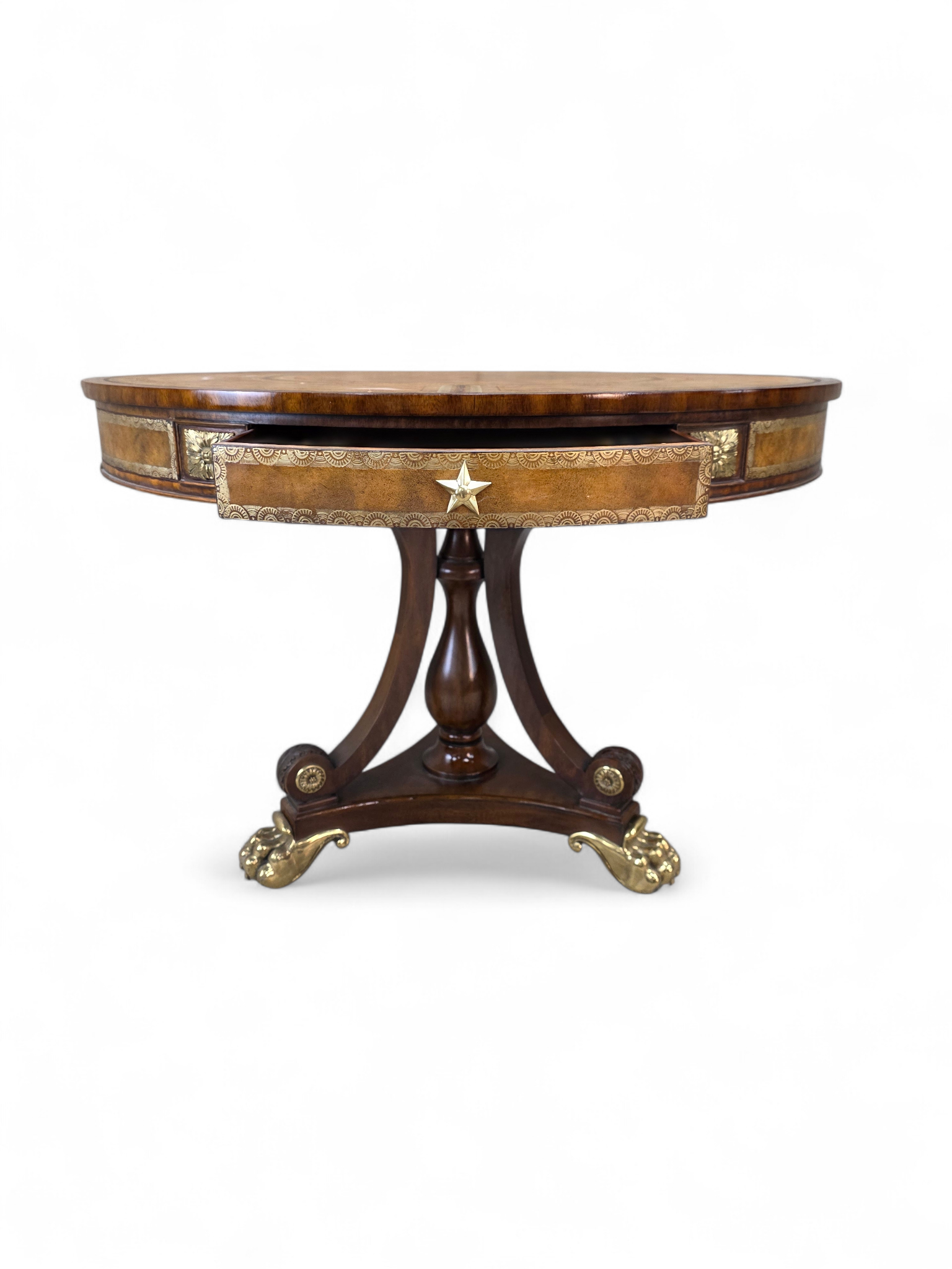 Vintage French Empire Regency Style Library/Hall Table by Maitland Smith