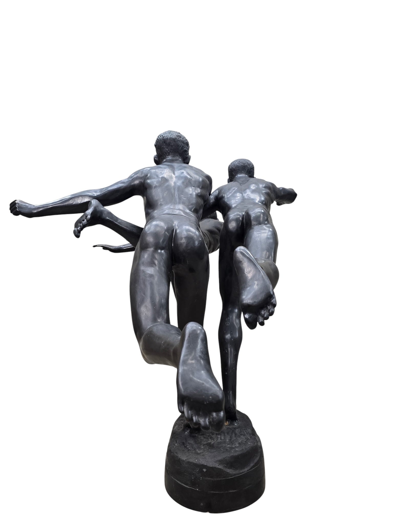 Antique French Art Nouveau Au But' Bronze Sculpture by Alfred Boucher