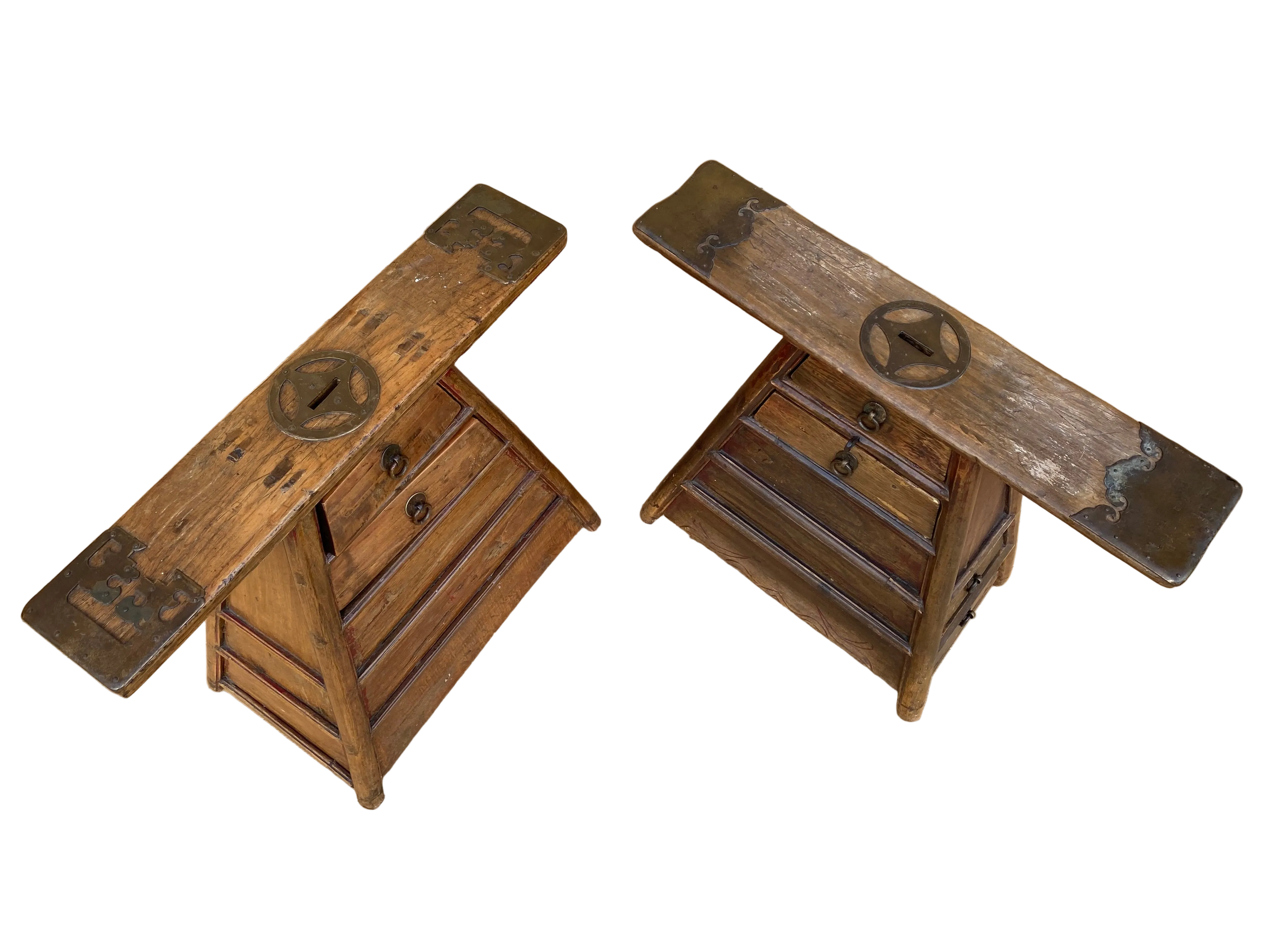 Antique Qing Style Chinese Barber Stool - Pair
