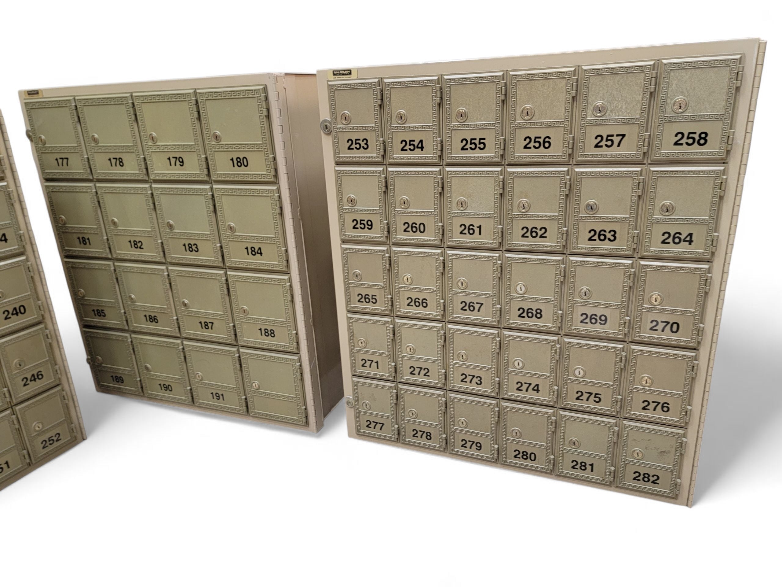 Vintage Metal Mailroom Storage Boxes by Salisbury Industries - Set of 12