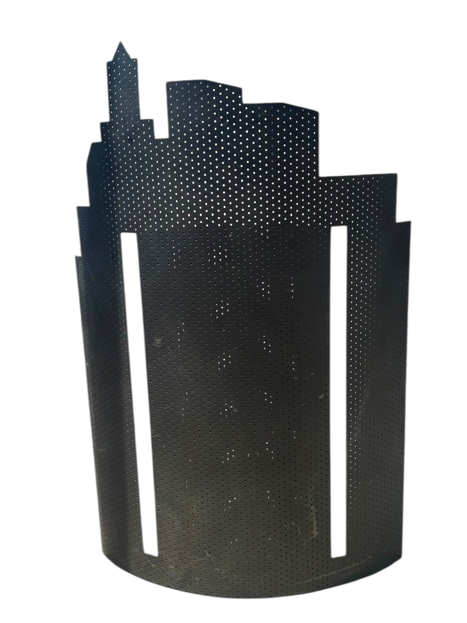 New - Vintage Metal City Scape Fireplace Screen
