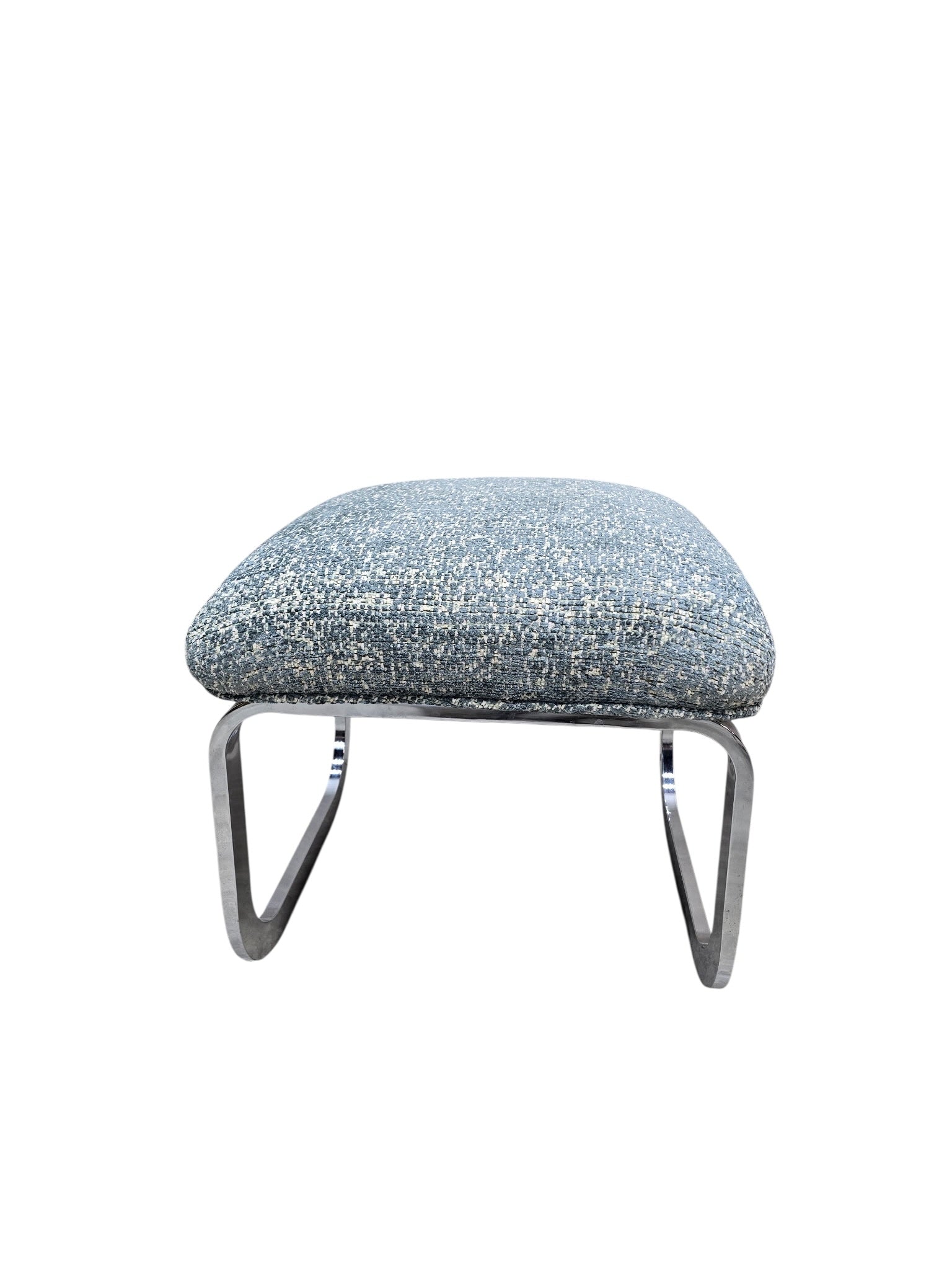 MCM Milo Baughman Chrome Chair and Ottoman