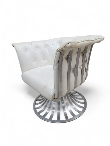 Mid Century Modern Russel Woodard Extruded Aluminum Indoor/Outdoor 5 Piece Parlor Set for Reupholstery