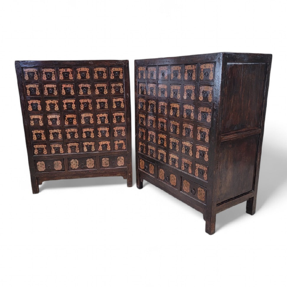 Chinese Shanxi Black Lacquer 39-Drawer Apothecary Cabinet – Qing Dynasty