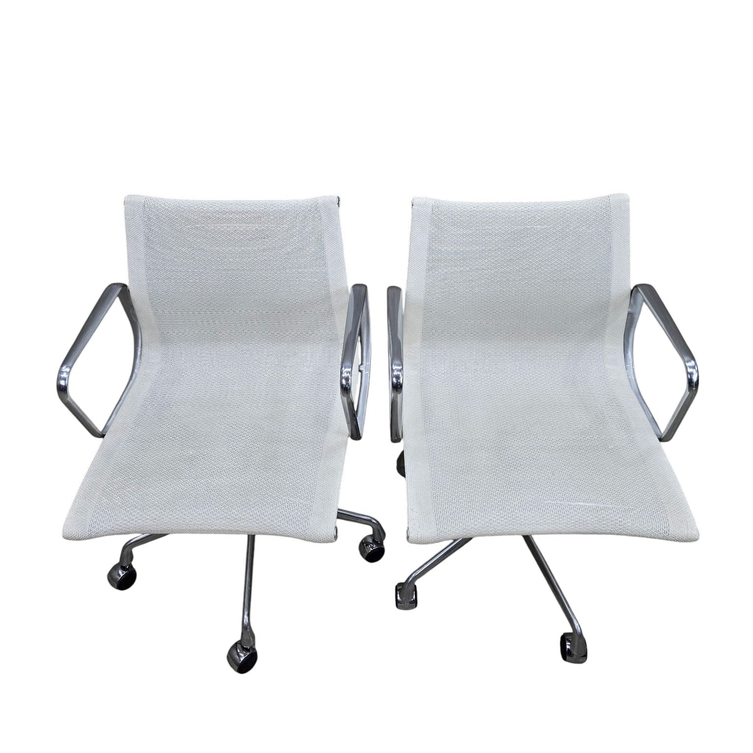 MCM Herman Miller Eames White Mesh Low Back Office Chairs - 6
