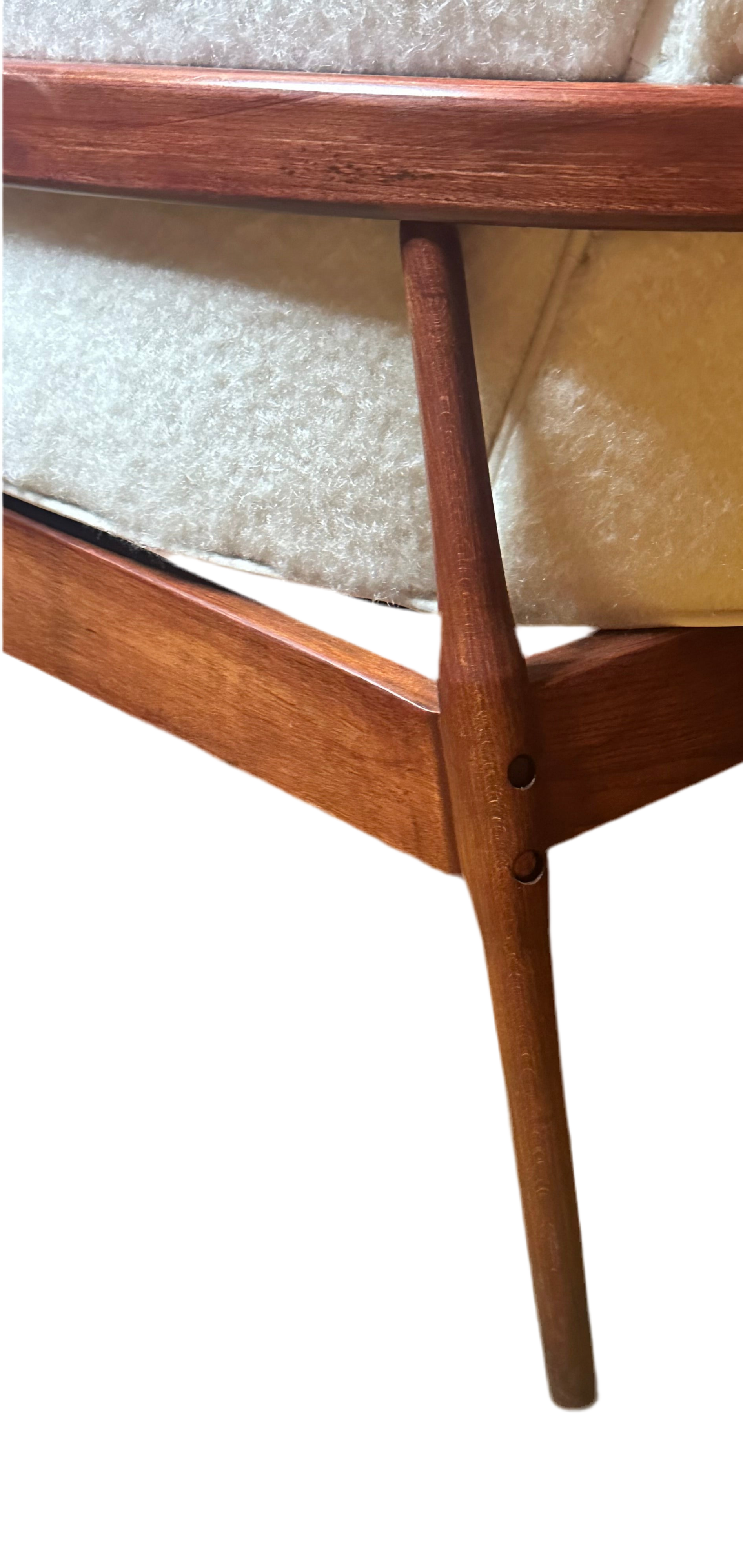 Mid Century Modern Lawrence Peabody High Back Lounge Chair Newly Upholstered