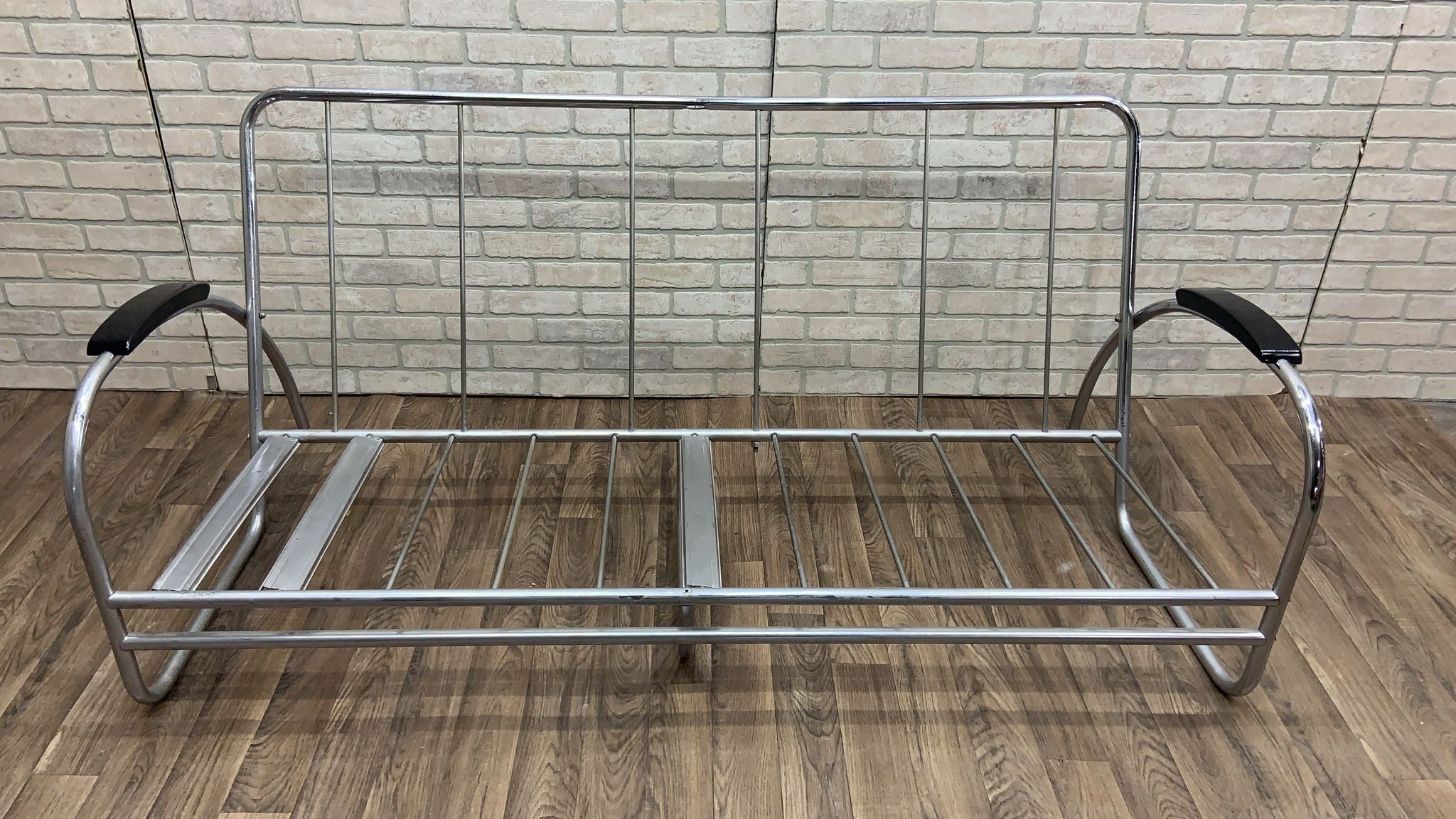 Art Deco Tubular Sofa & Lounge Chair by Kem Weber Newly Reupholstered