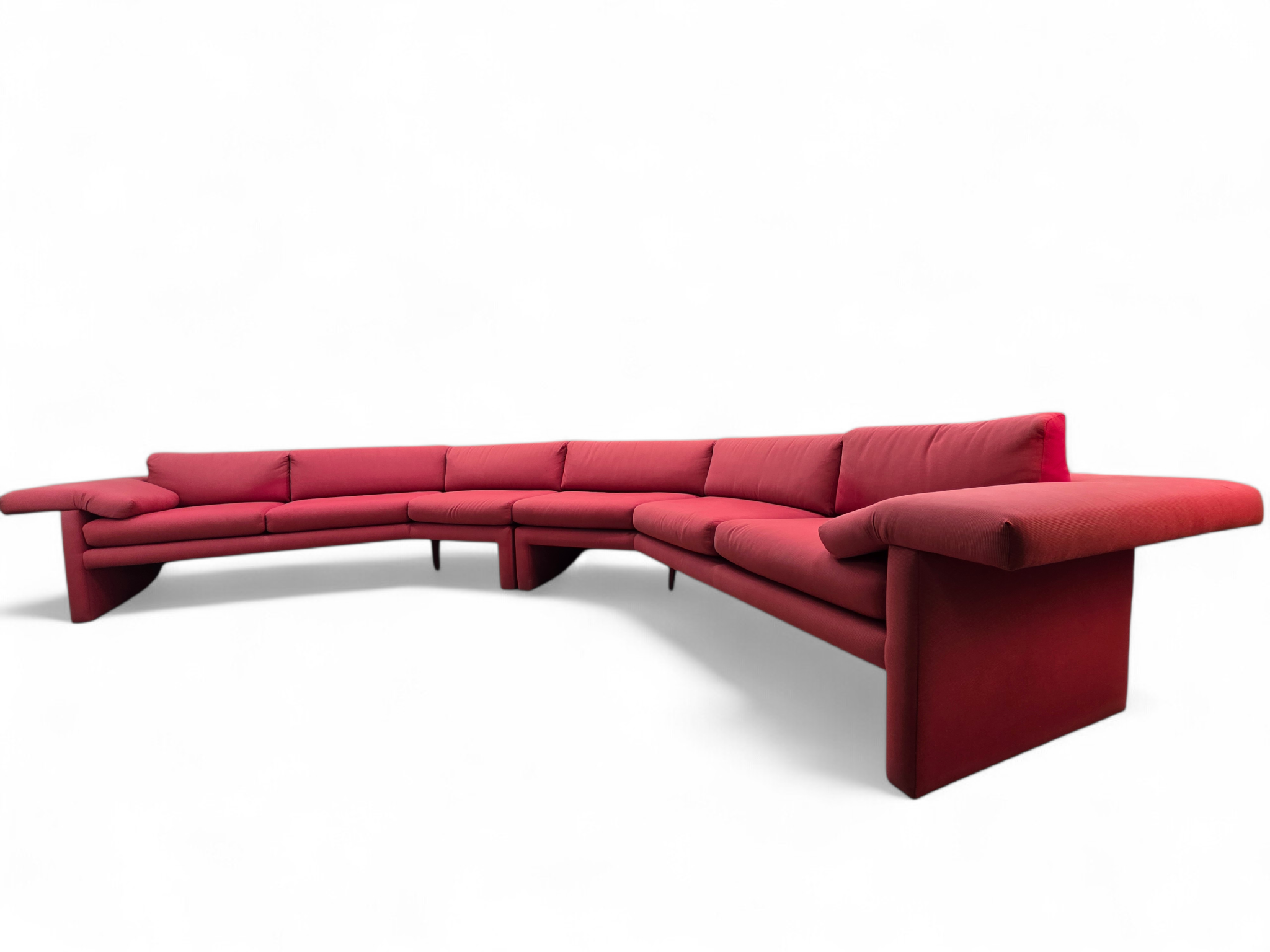 Italian Postmodern Vico Magistretti Style Large 2-Piece Sectional Sofa
