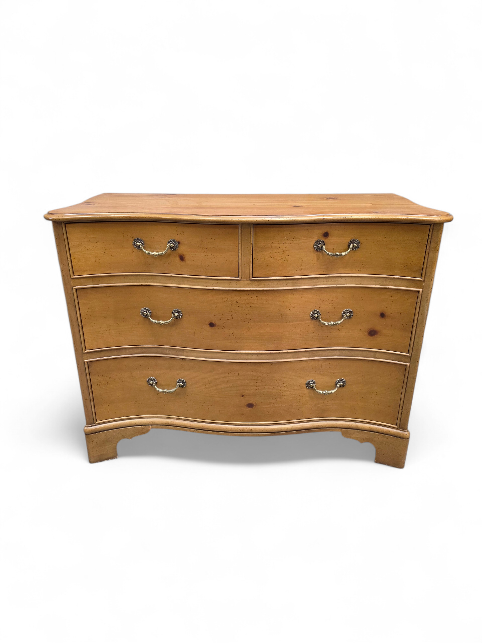 Baker Furniture Georgian Style Serpentine Pine Chest of Drawers