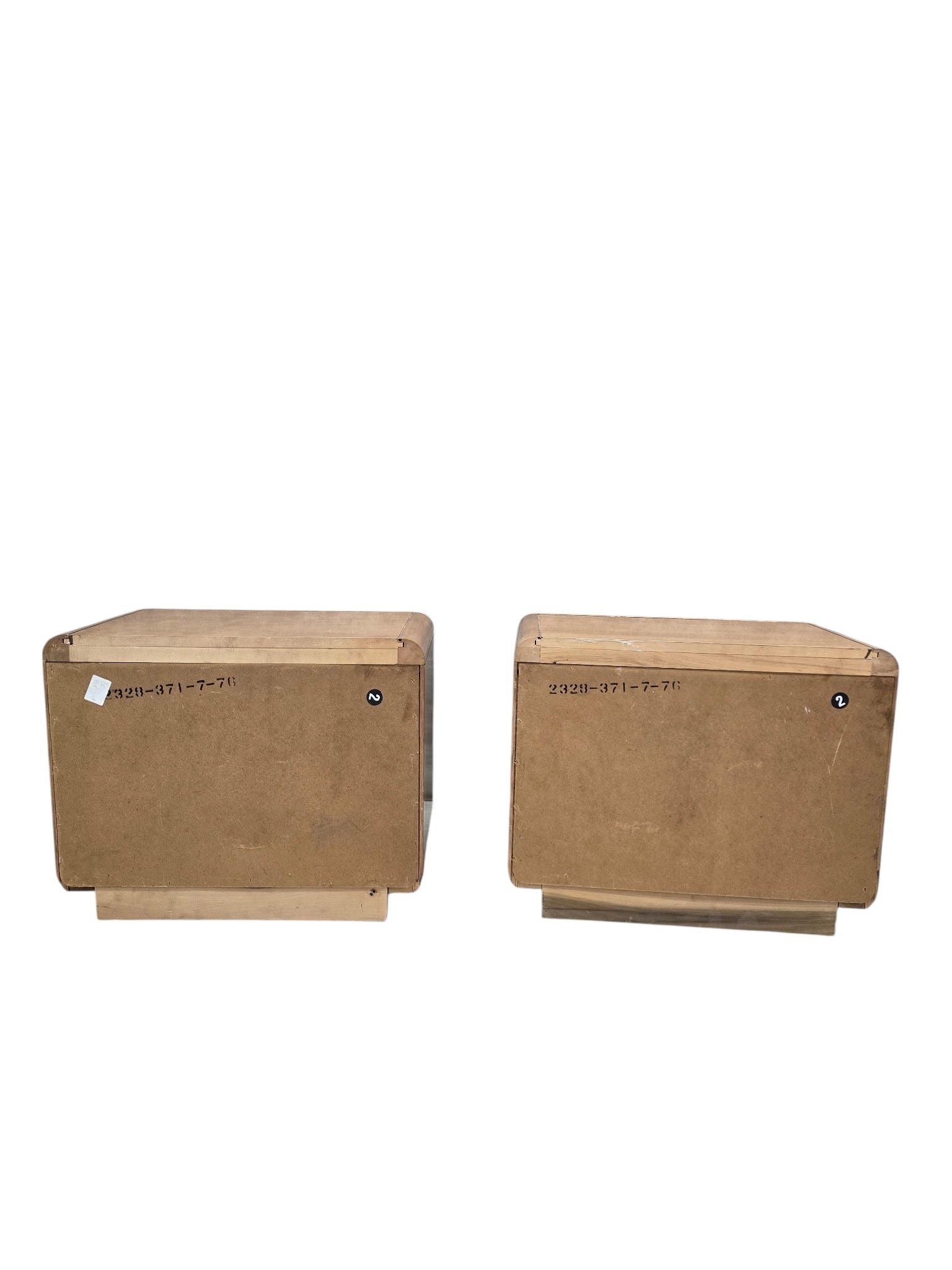 Mid Century Modern Headboard and Nightstands Set by American of Martinsville