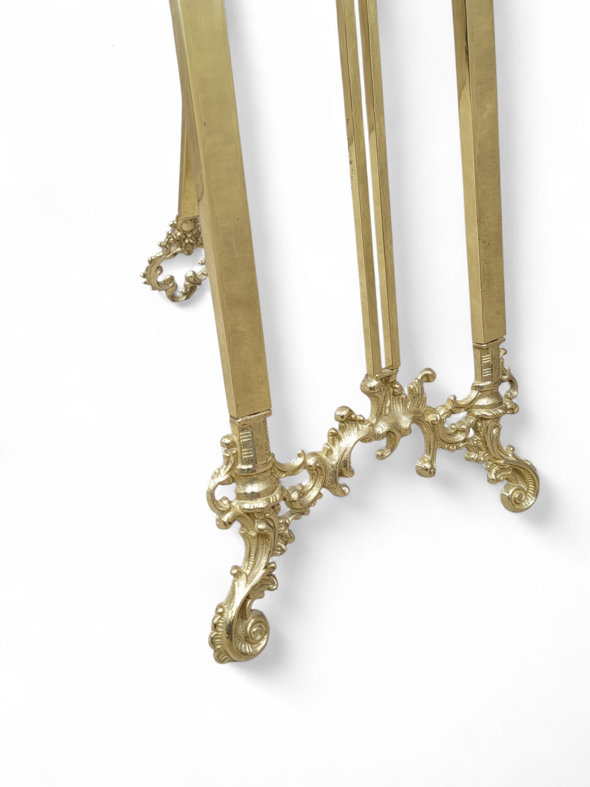 Vintage Italian Rococo Style Brass Painting Easel