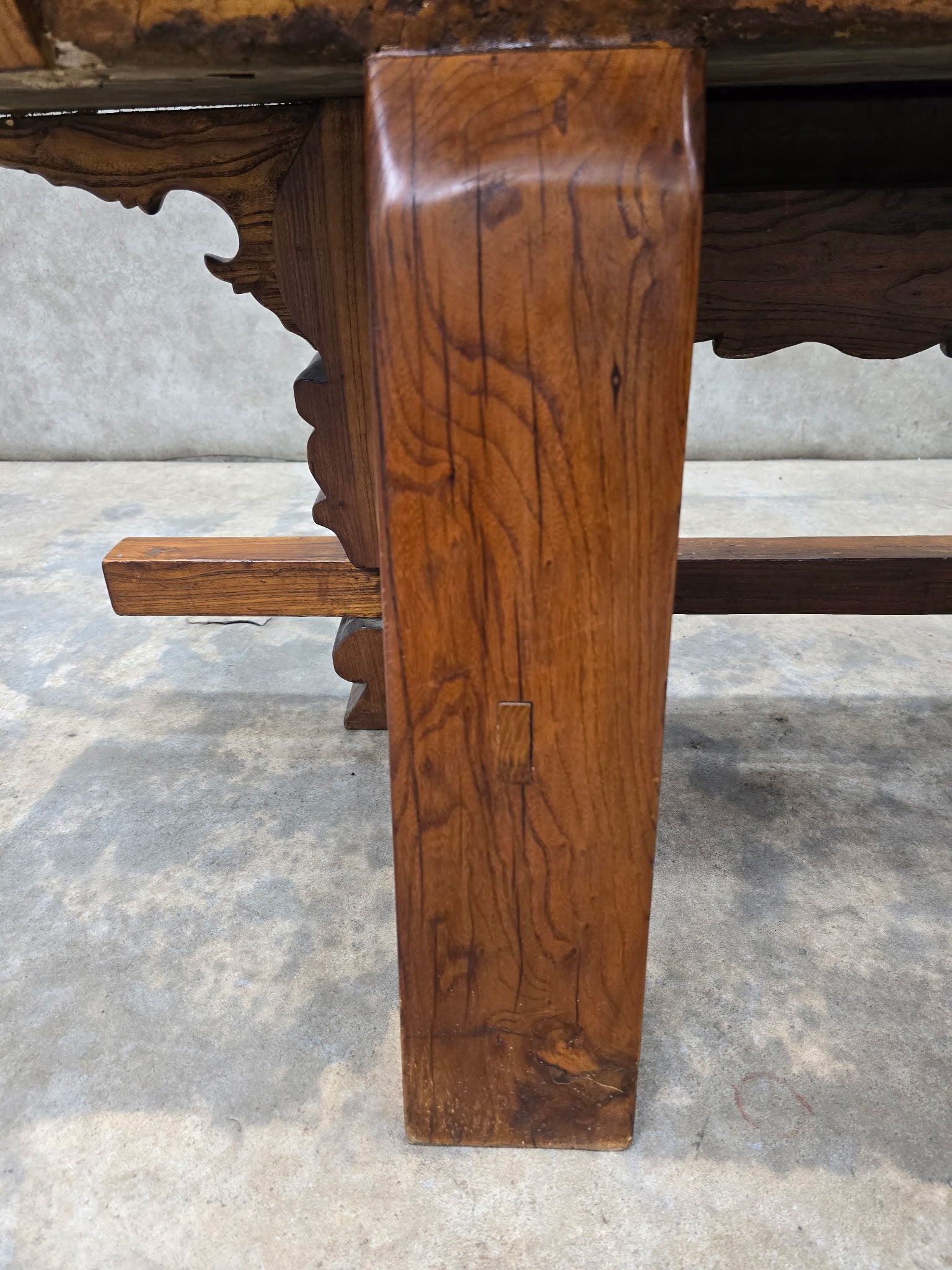 Chinese Carved Wood Theater Bench, Circa 1900