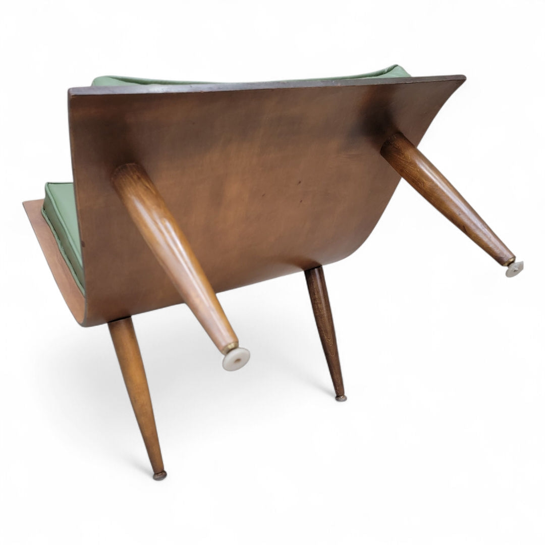 Mid Century Modern Retro His & Hers Bentwood Scoop Chairs - Set of 2